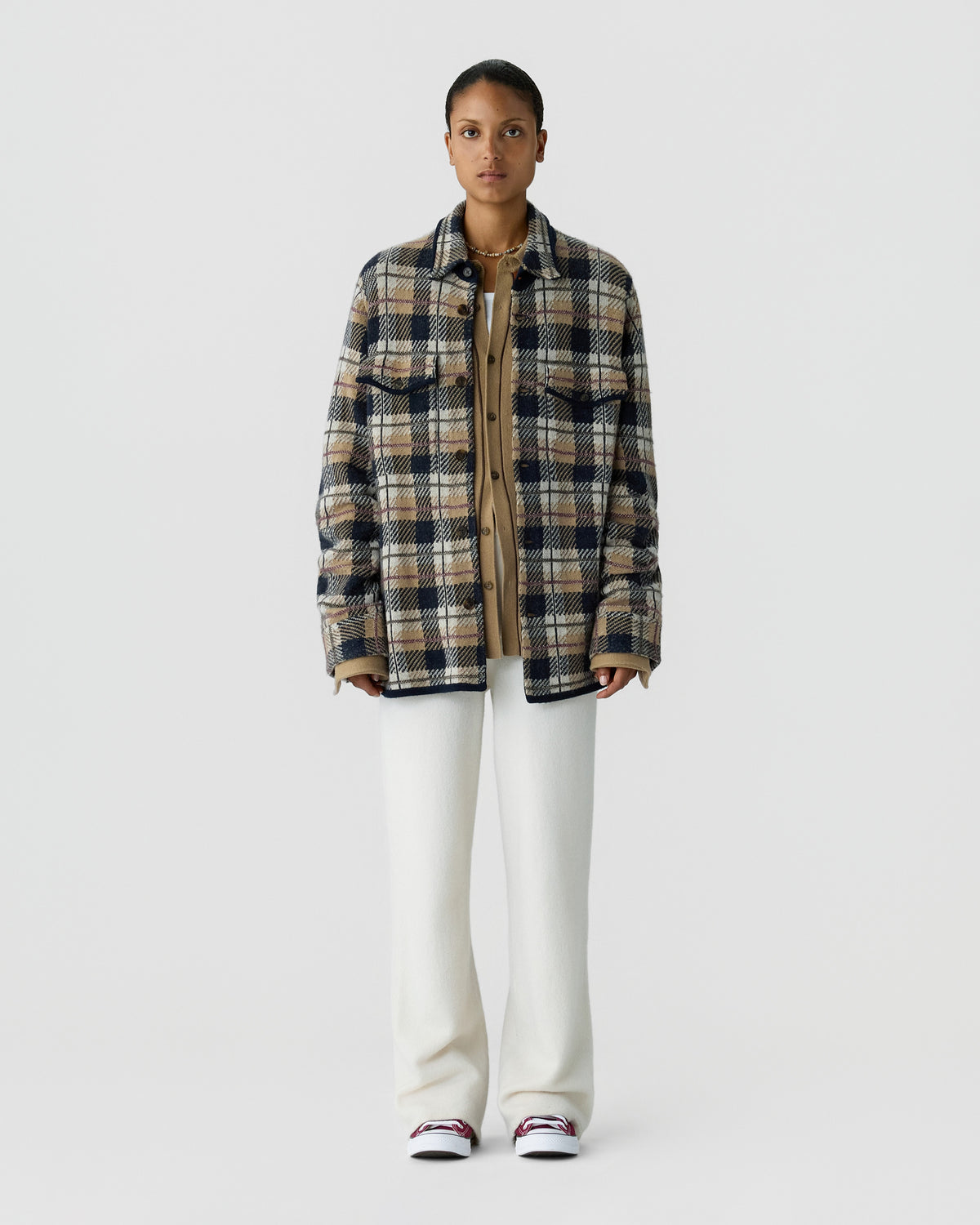 Plaid Work Shirt - Camel Combo