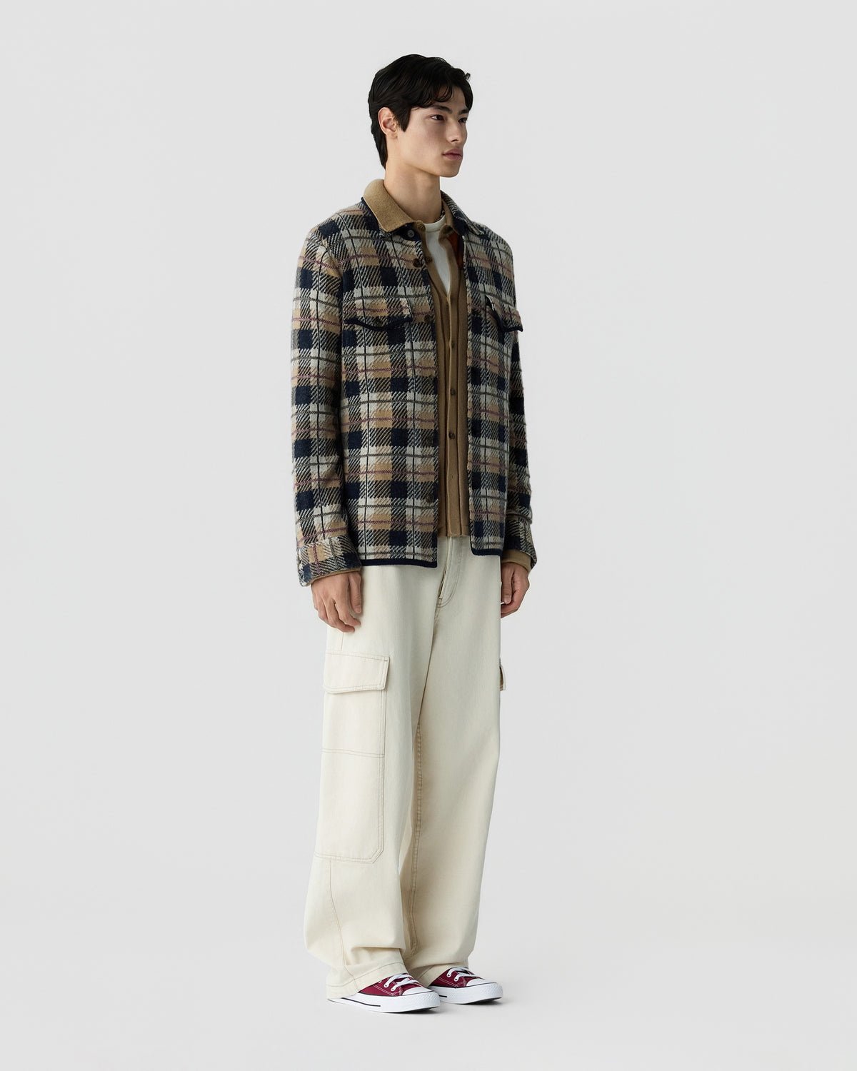 Plaid Work Shirt - Camel Combo