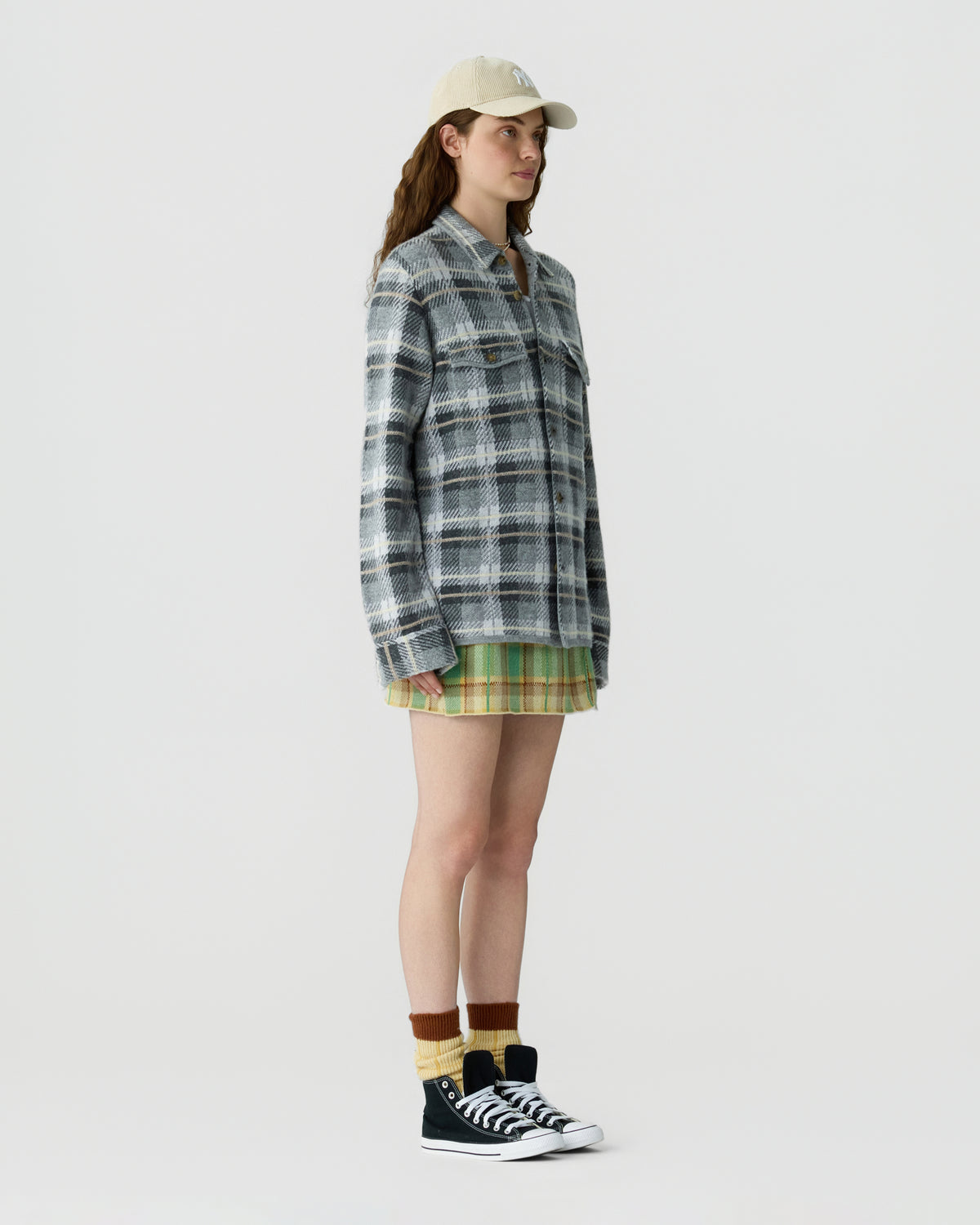Plaid Work Shirt - Heather Grey Combo