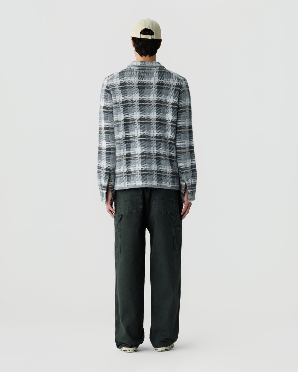 Plaid Work Shirt - Heather Grey Combo