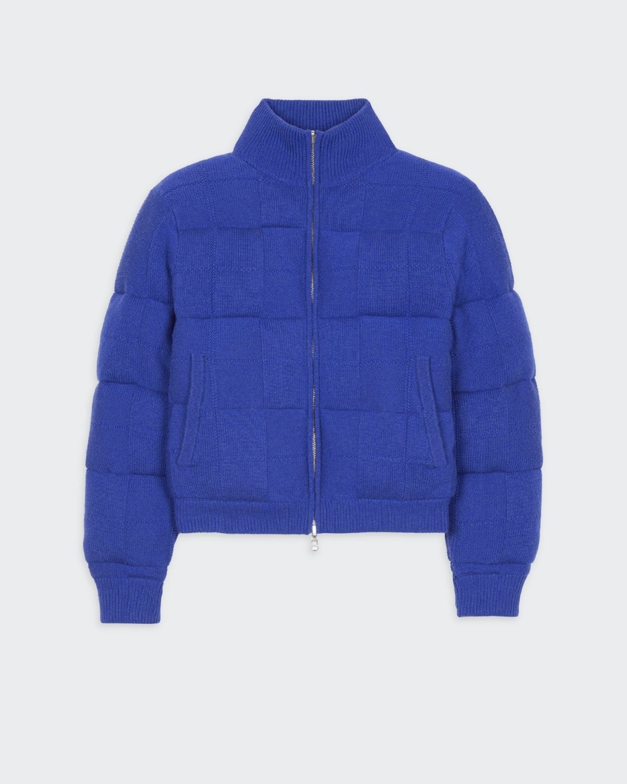 Quilted Puffer Jacket - Cobalt