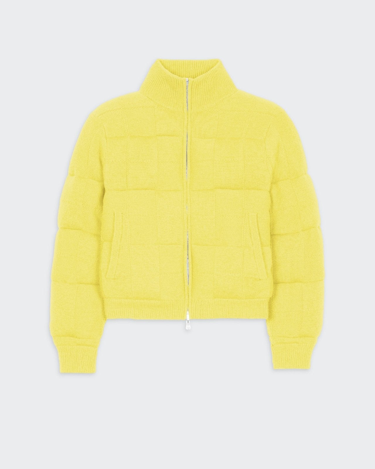 Quilted Puffer Jacket - Lemon