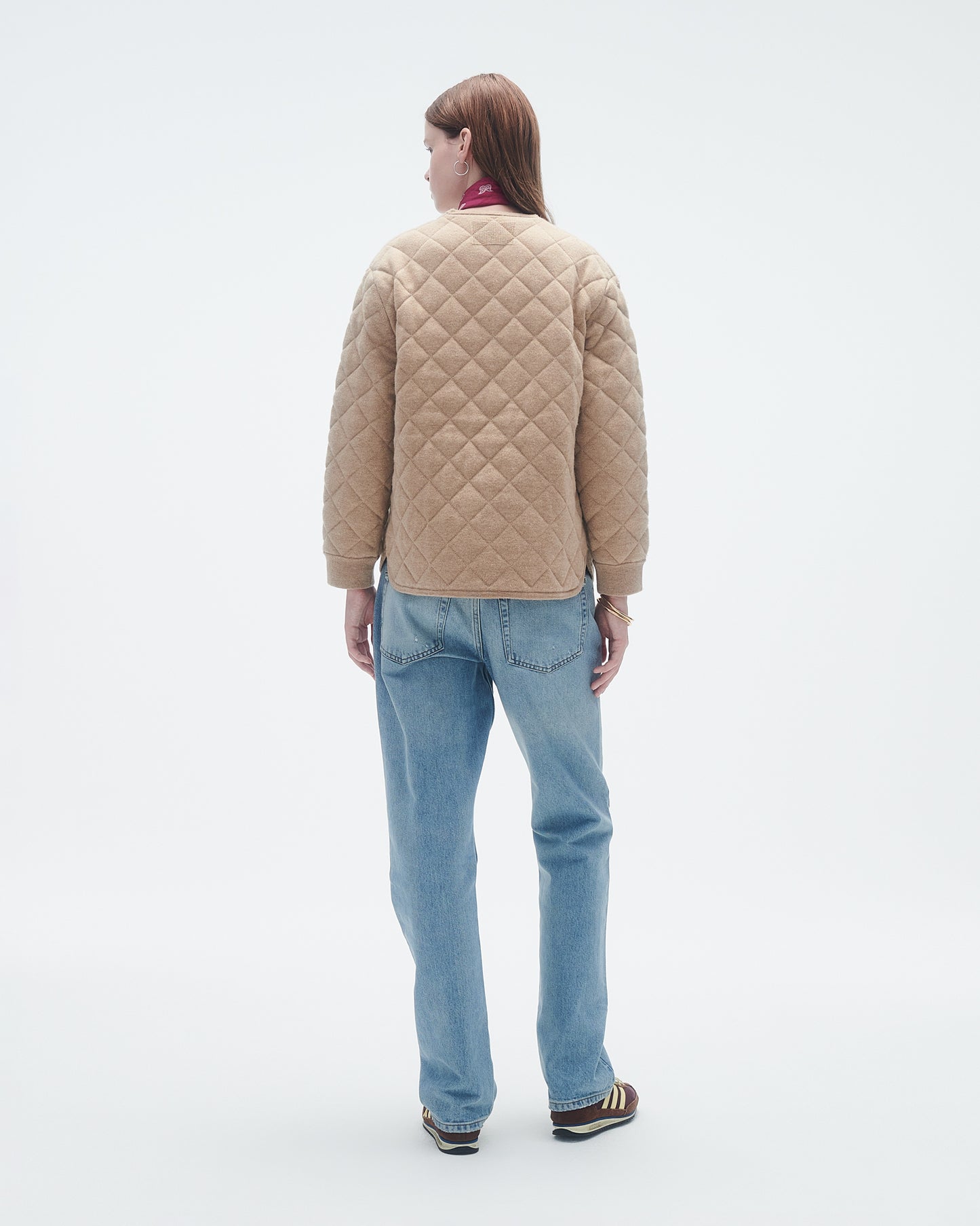 Quilted Liner Jacket In Cashmere Blend - Dune