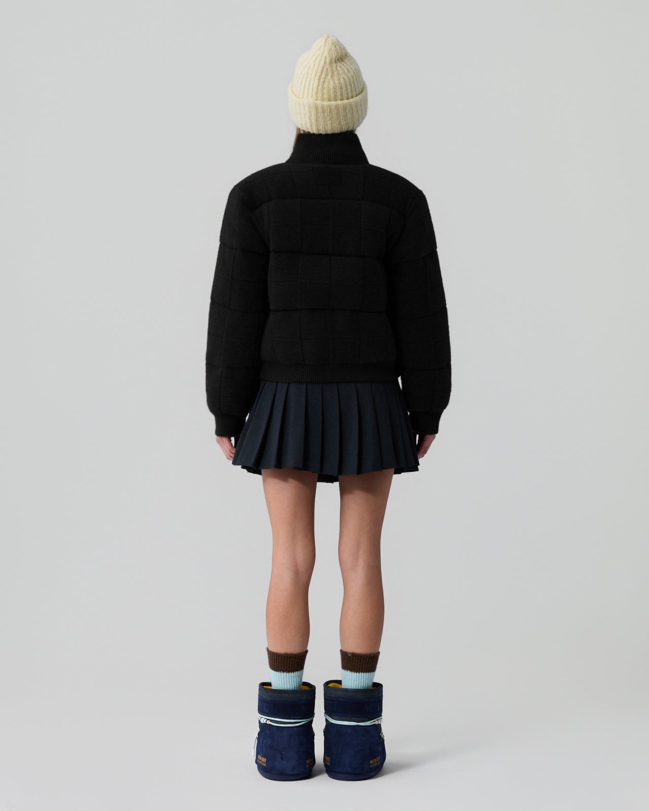 Quilted Puffer Jacket - Black