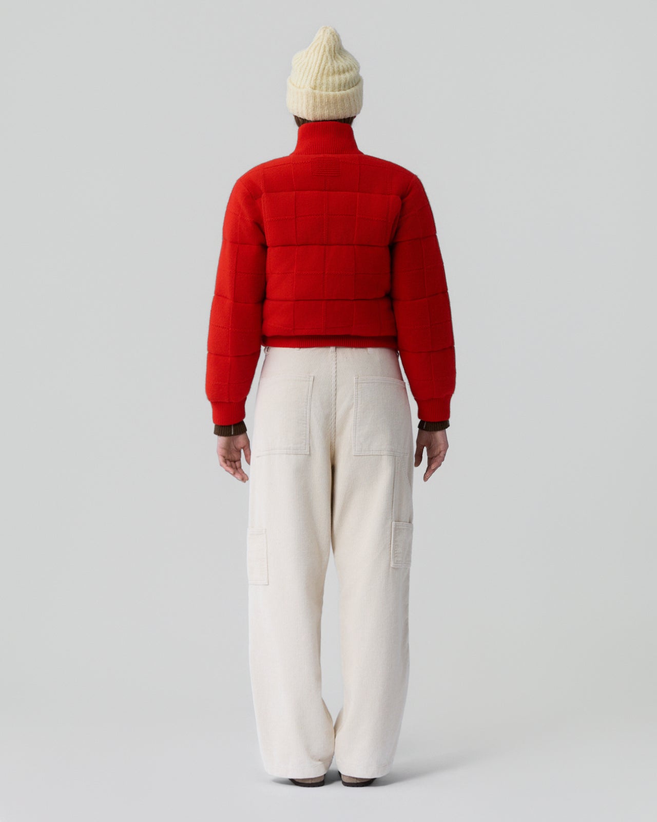 Quilted Puffer Jacket - Chili