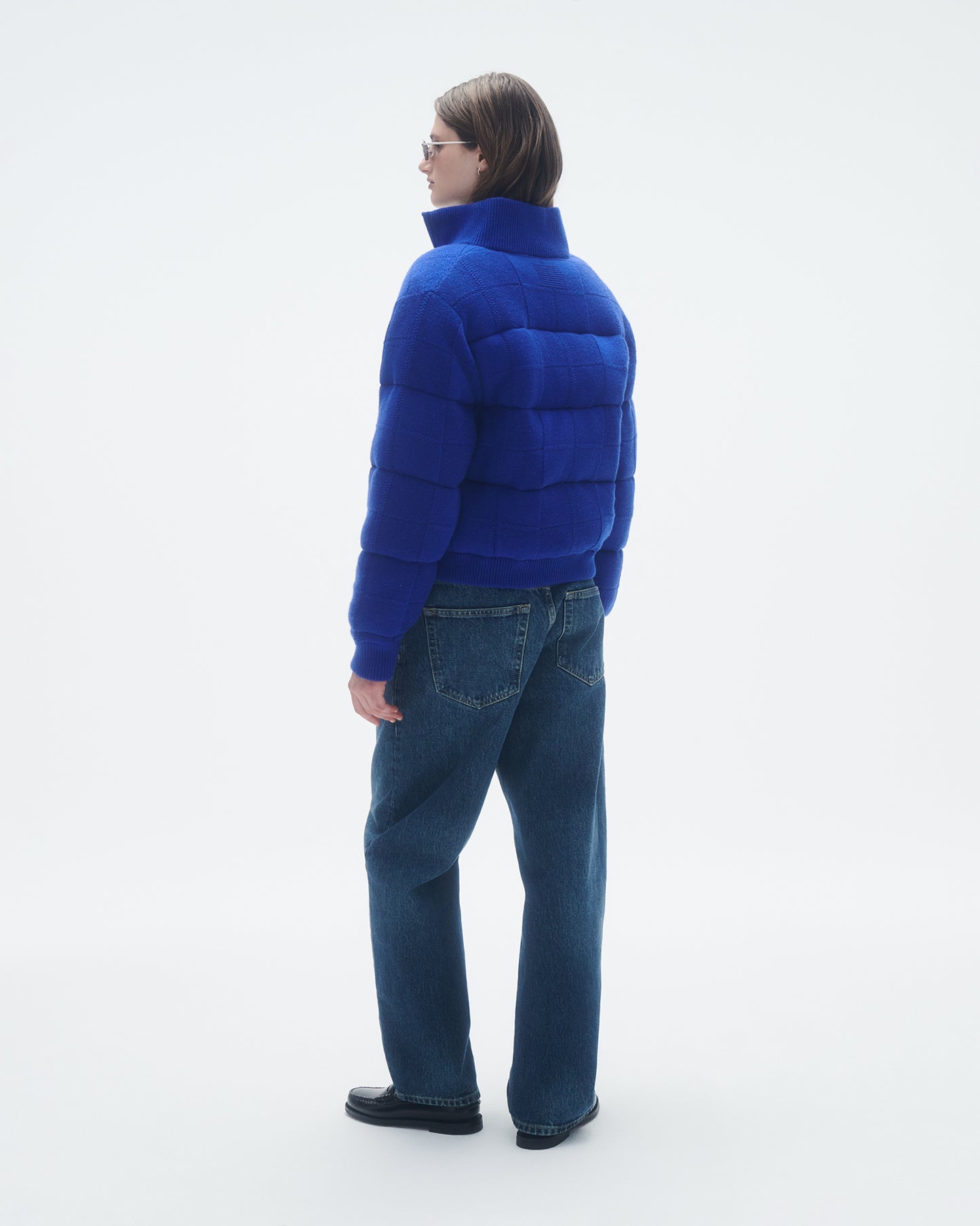 Quilted Puffer Jacket - Cobalt