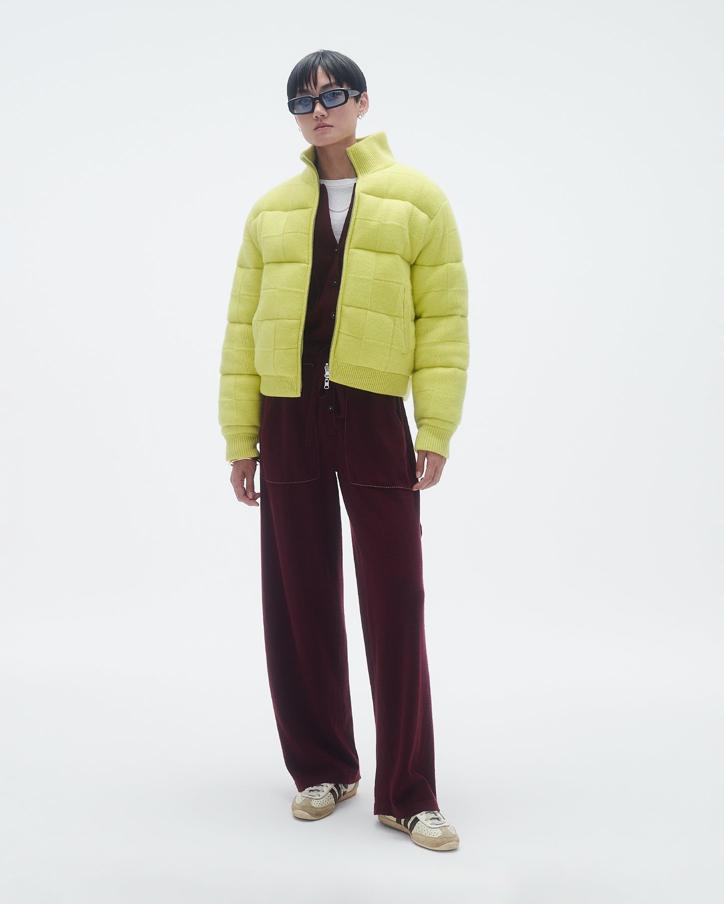 Quilted Puffer Jacket - Lemon