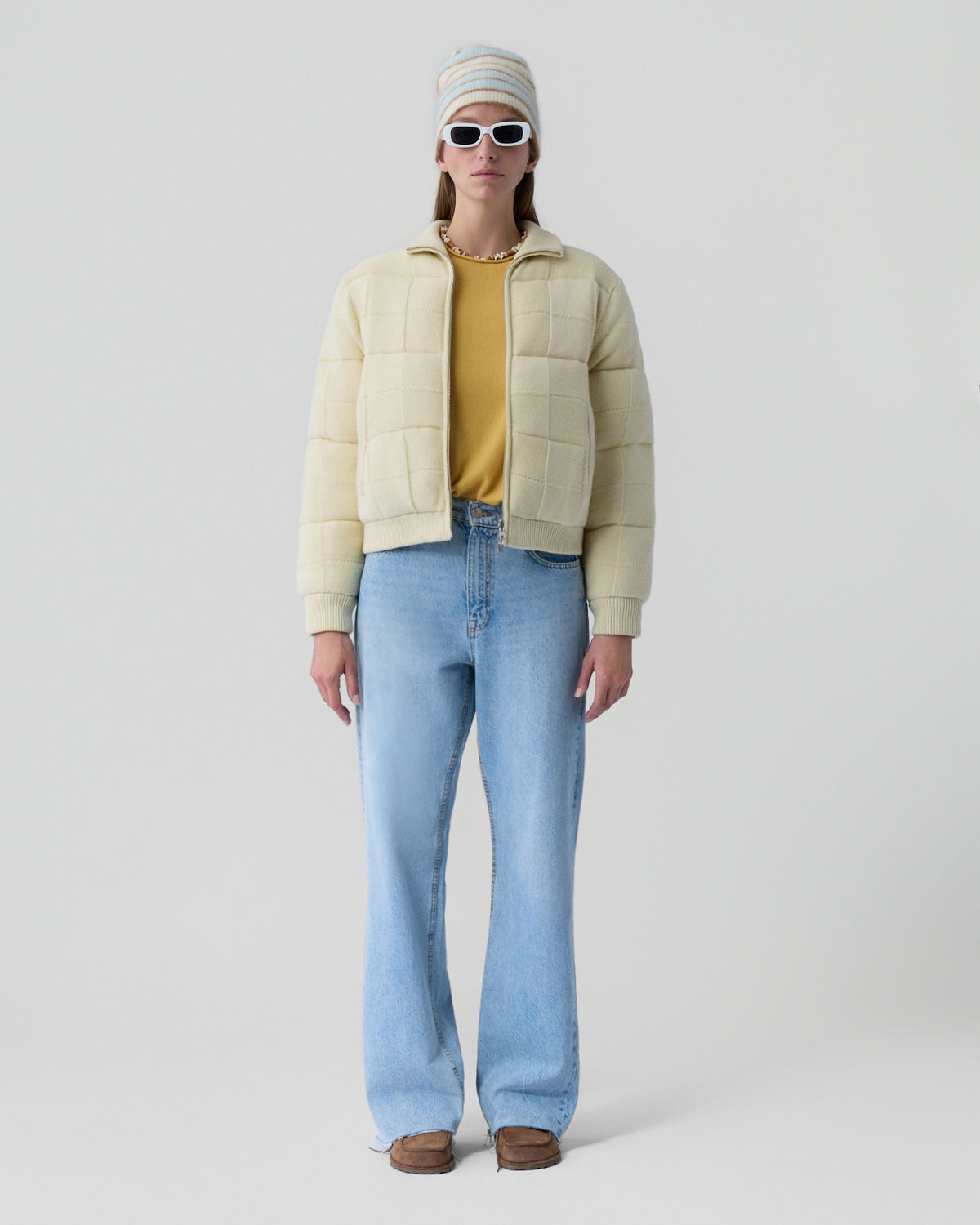 Quilted Puffer Jacket - Mist