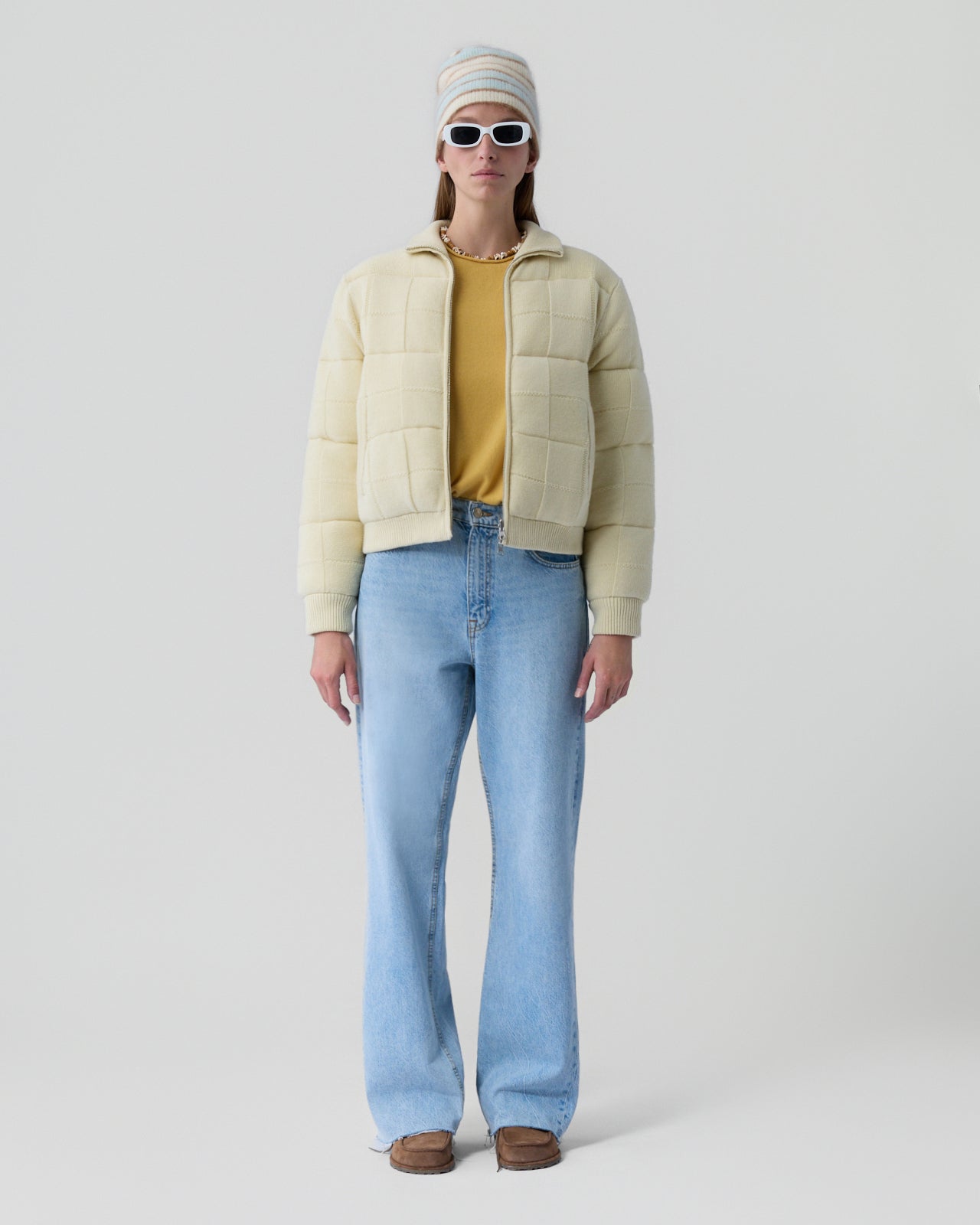 Quilted Puffer Jacket - Mist