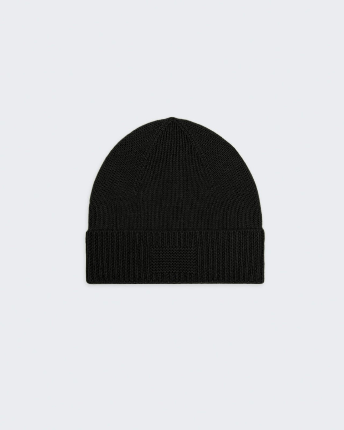 Rib Cuff Beanie  - Black