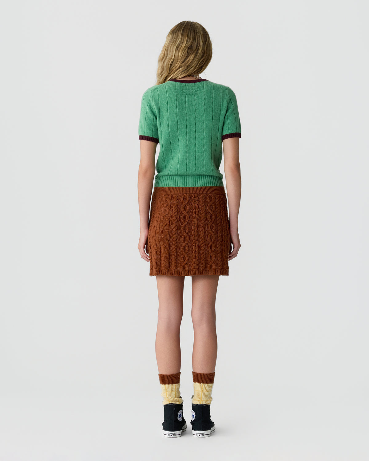 Rib Ringer Tee - Highland/Fig