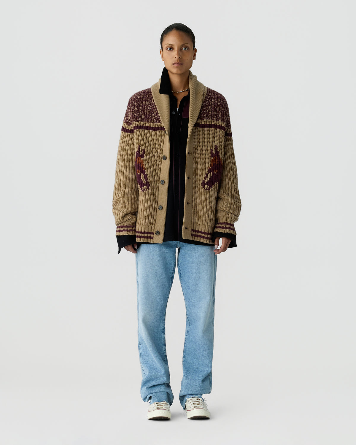 Rodeo Cardigan - Camel Combo