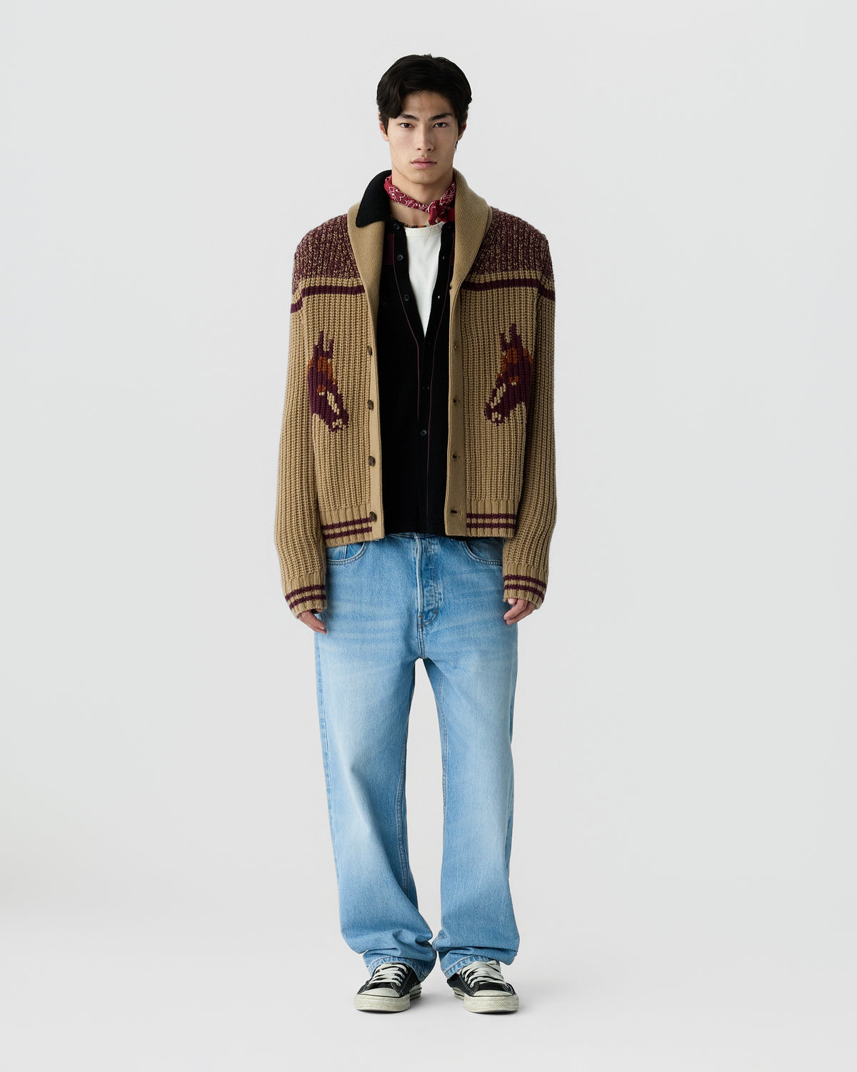 Rodeo Cardigan - Camel Combo