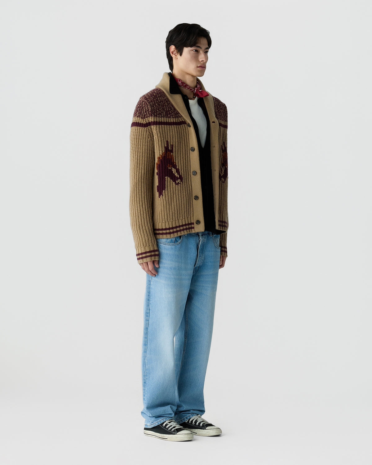 Rodeo Cardigan - Camel Combo