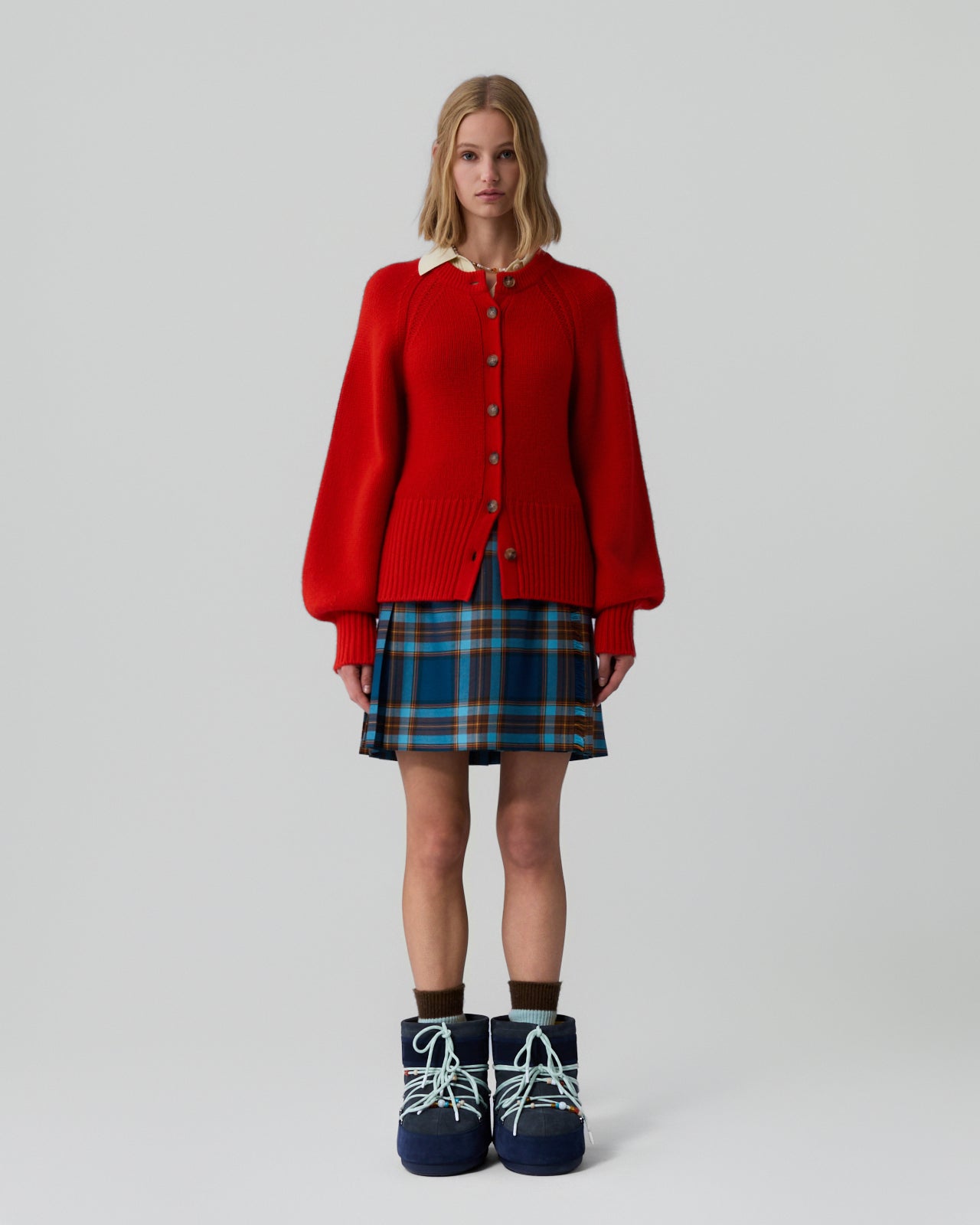 Sculpted Cardigan - Chili