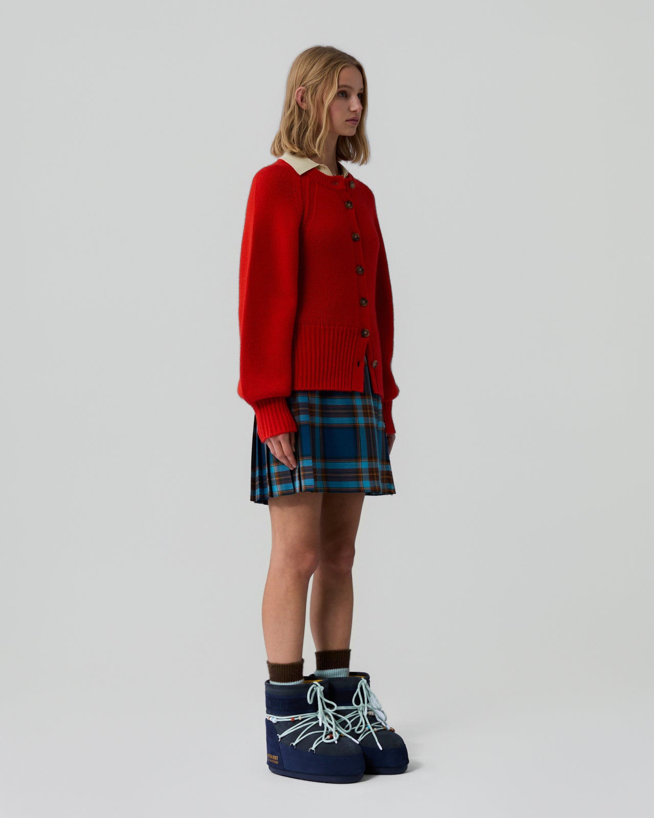 Sculpted Cardigan - Chili