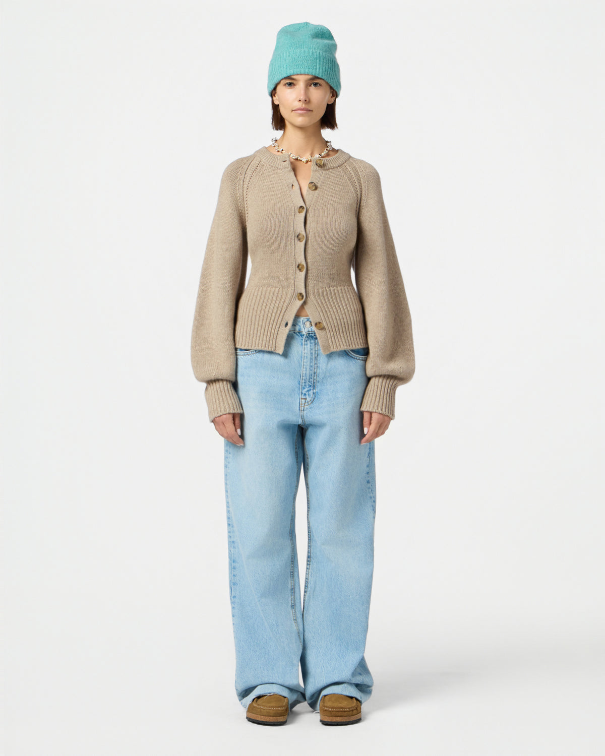 Sculpted Cardigan - Taupe