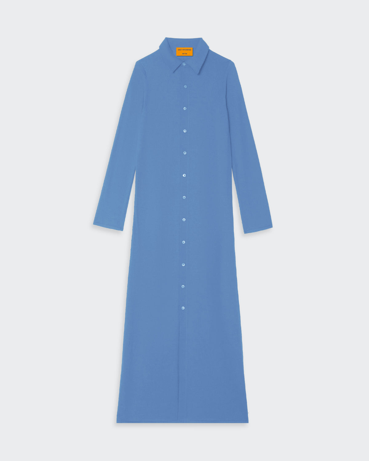 Showtime Shirt Dress In Silk/Linen - French Blue