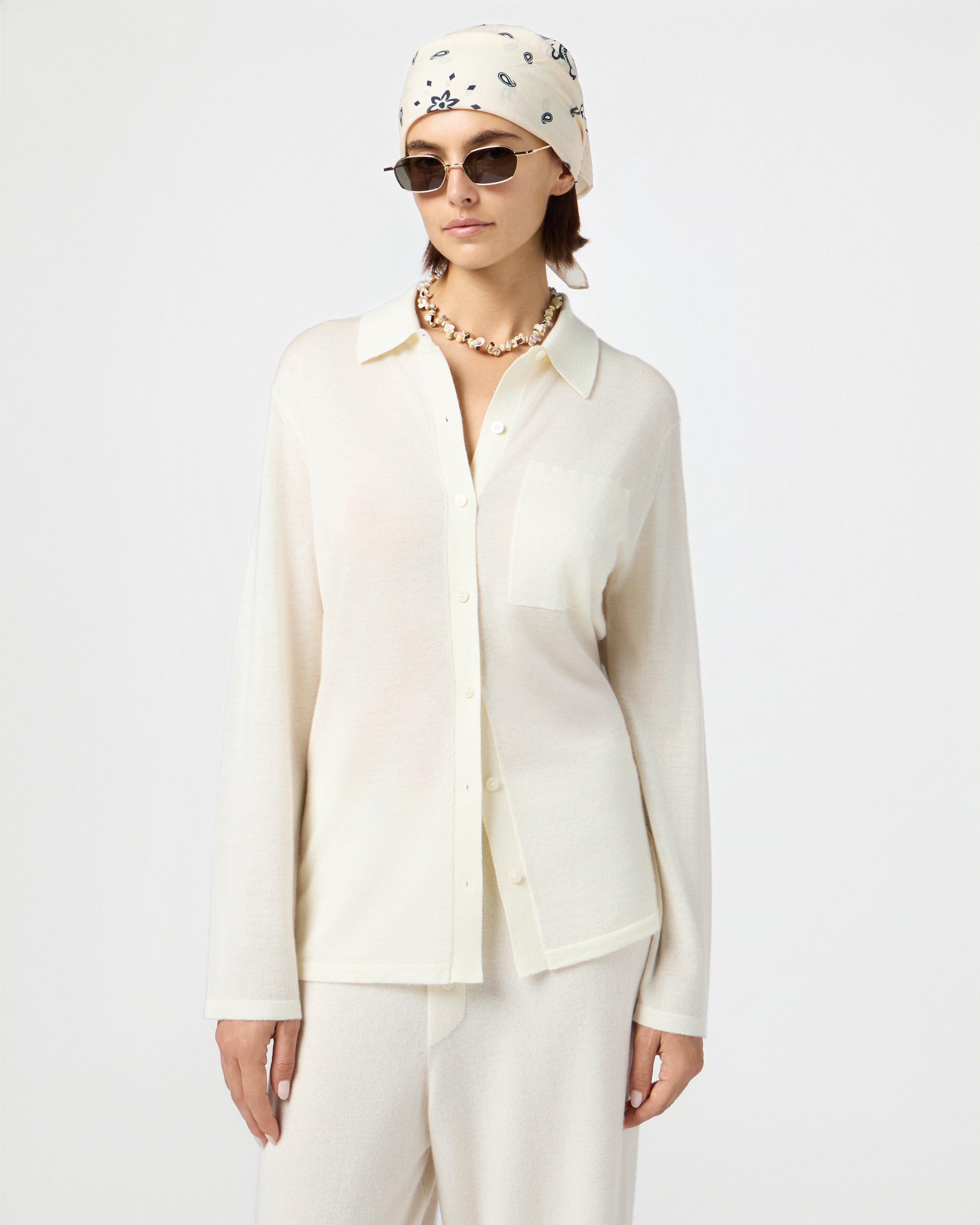 Showtime Shirt - Cream Guest In Residence Showtime Shirt - Cream Guest In Residence