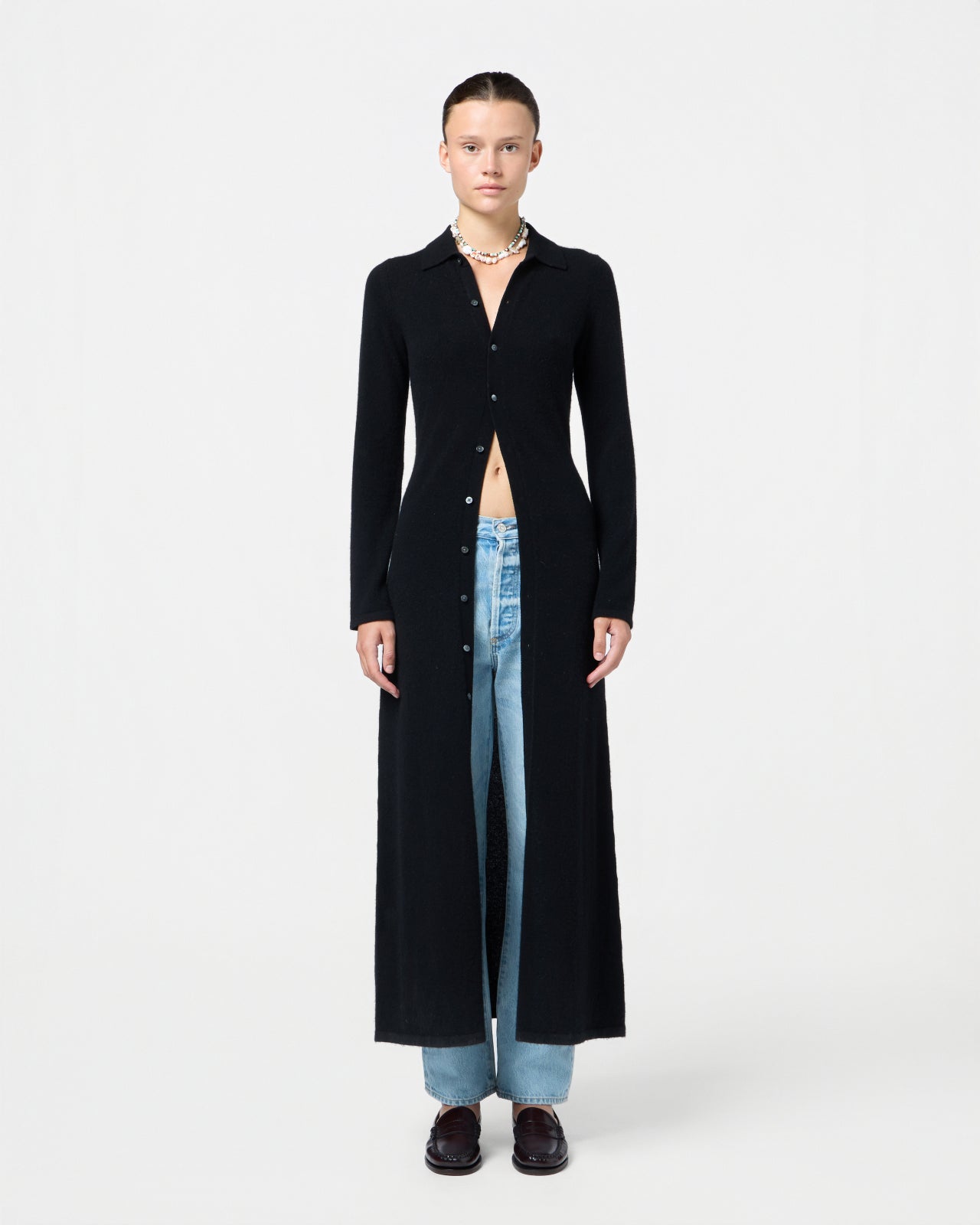 guest in residence showtime shirt dress Showtime Shirt Dress In Cashmere