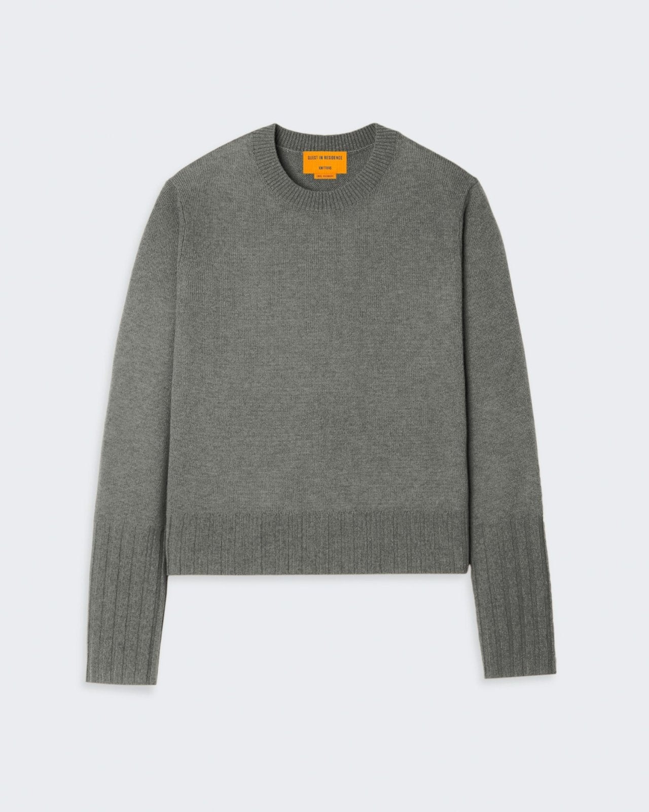 Shrunken Crew In Cashmere - Heather Grey