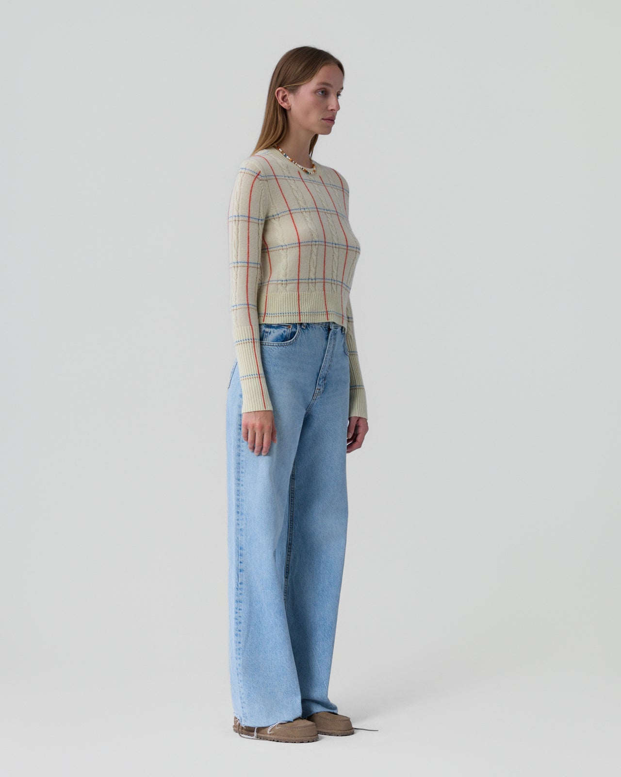 Shrunken Check Crew - Mist Combo