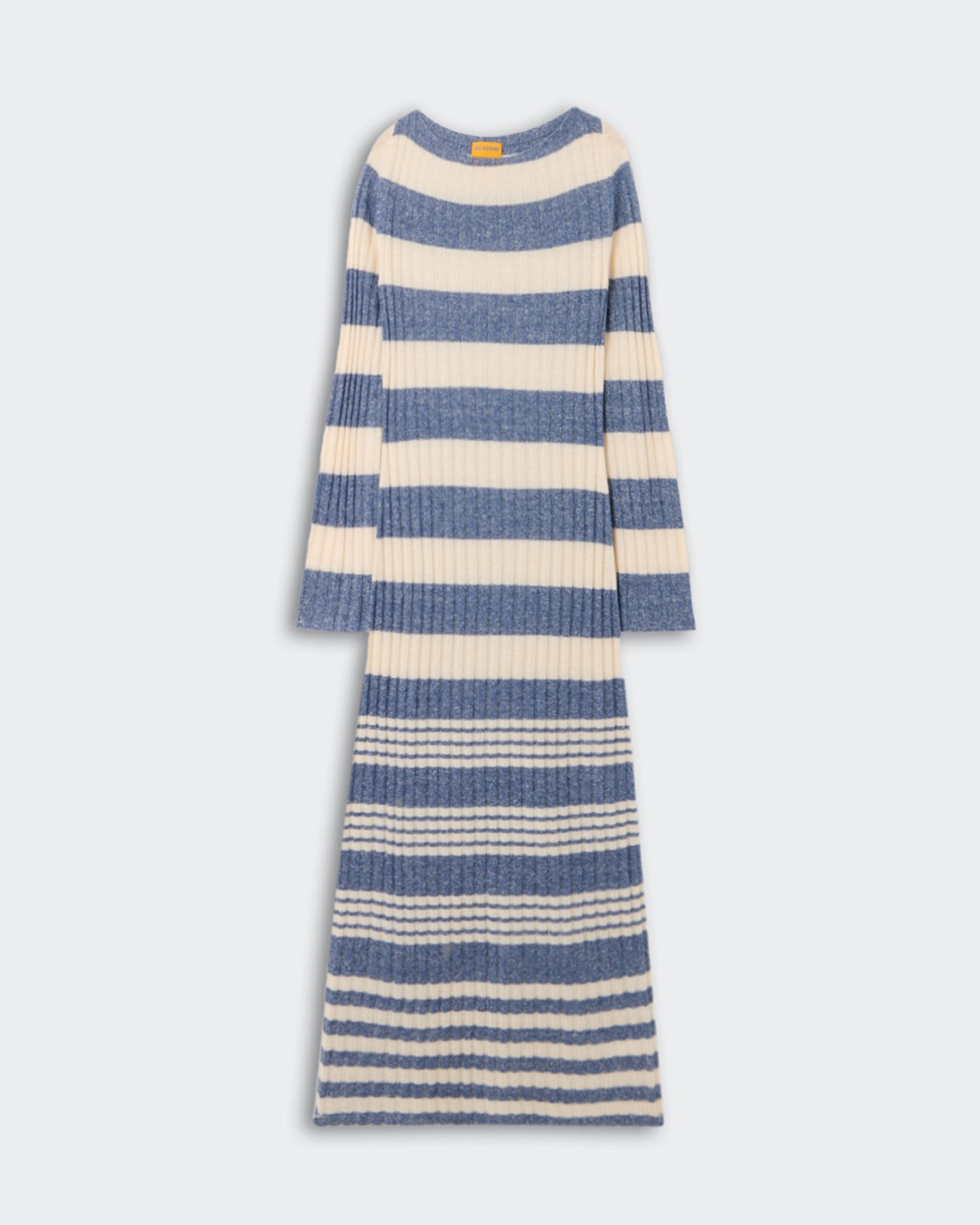 Striped Rib Dress - Navy/Cream
