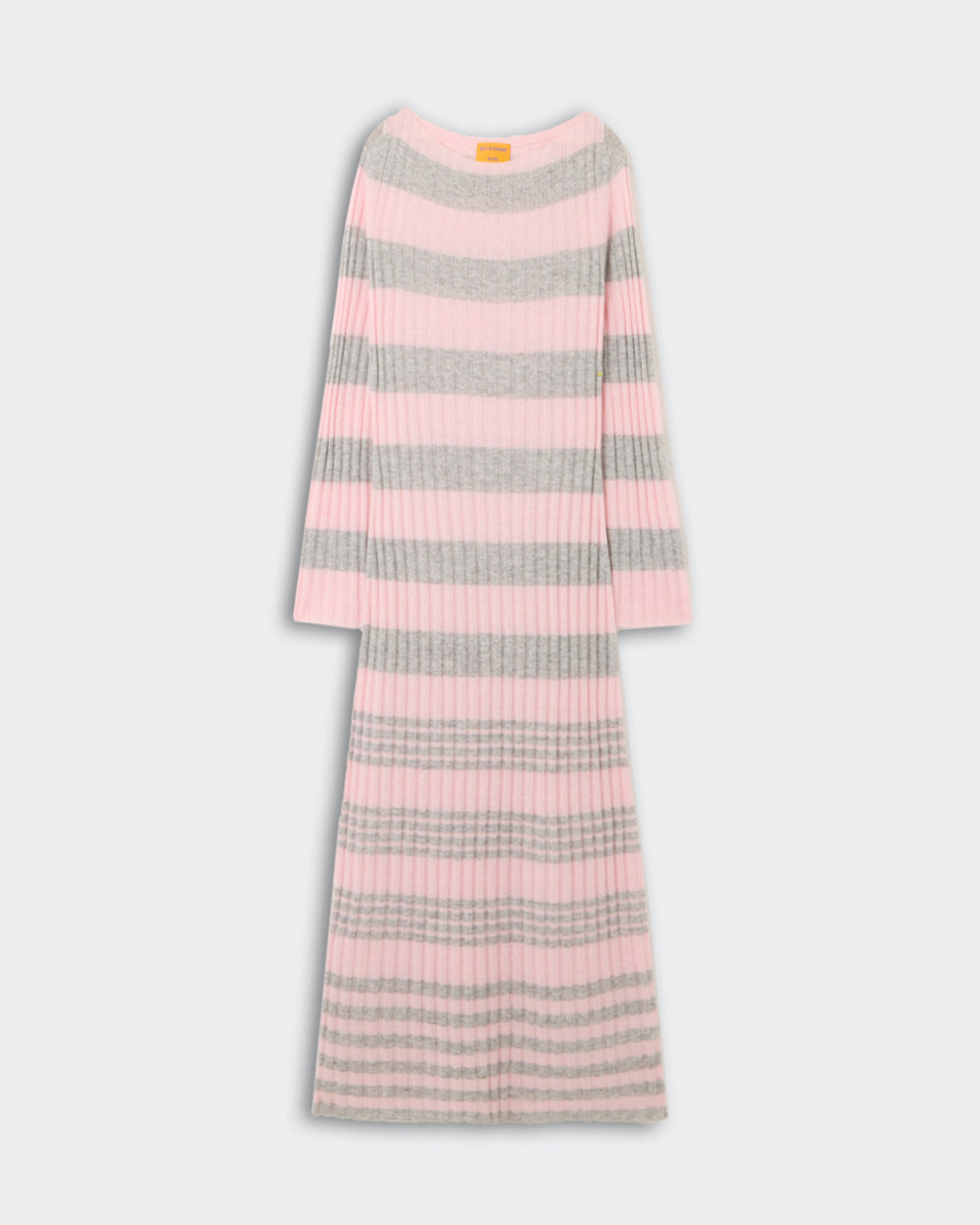 Striped Rib Dress - Powder Pink/Stone