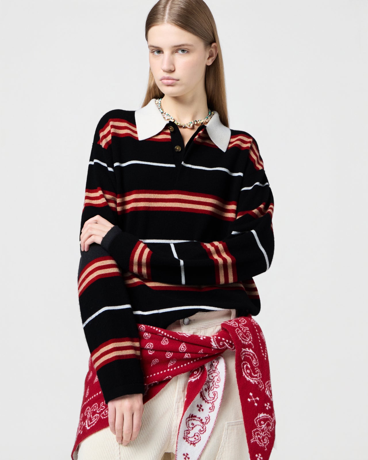 Striped Rugby - Black Combo