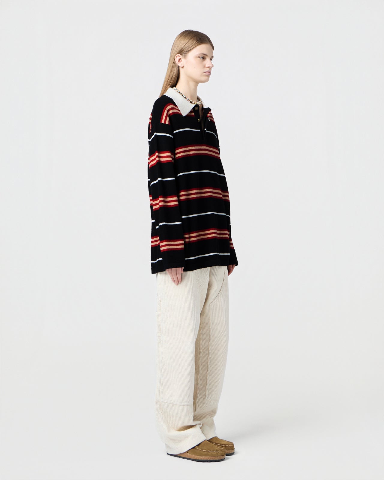 ウェア 16aw striped rugby black Striped Rugby - Black Combo – Guest In Residence