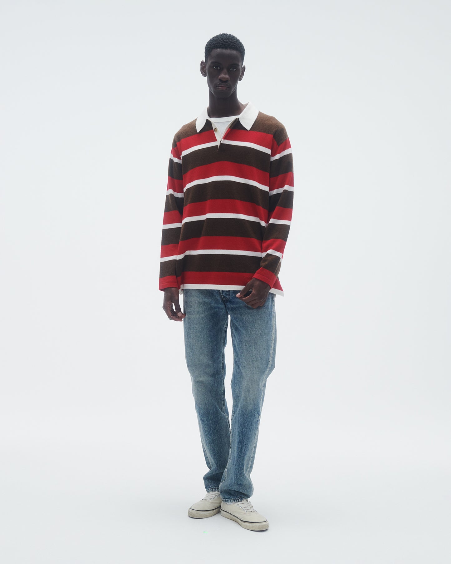 Striped Rugby - Chestnut/True Red Stripe