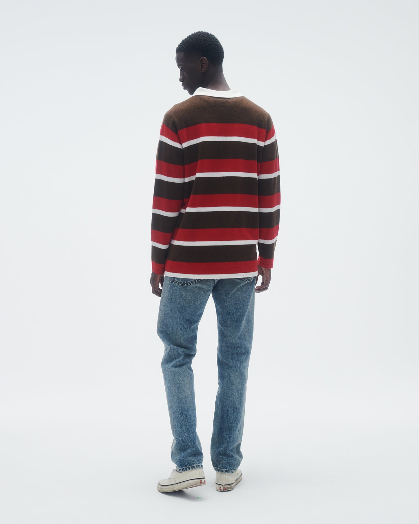 Striped Rugby - Chestnut/True Red Stripe