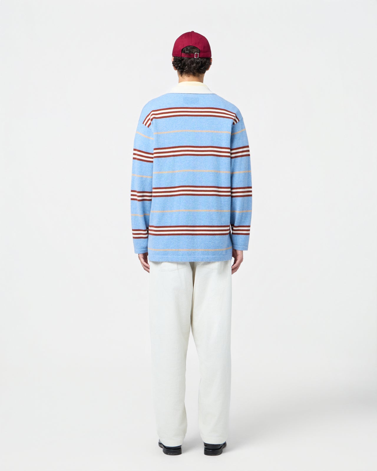 Striped Rugby - Heather Blue Combo