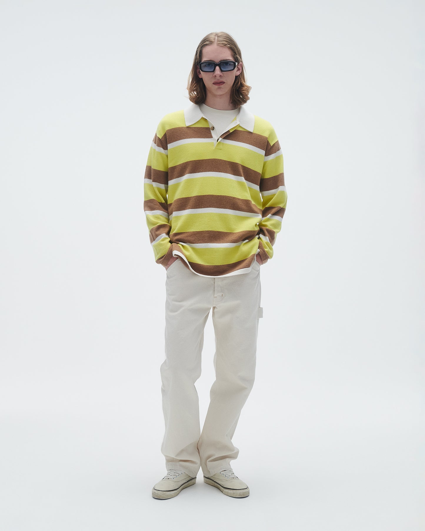 Striped Rugby - Lemon/Almond Stripe