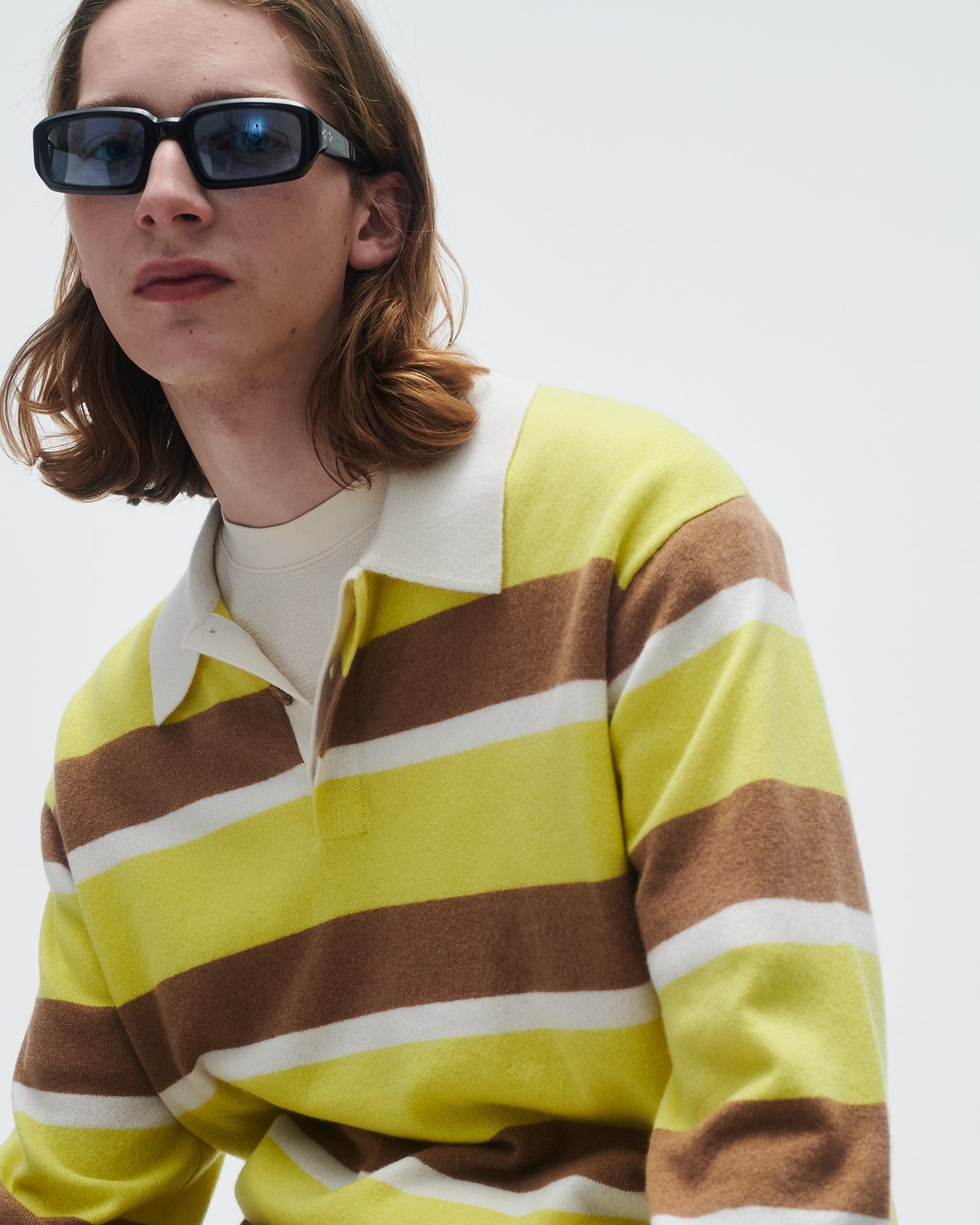 Striped Rugby - Lemon/Almond Stripe