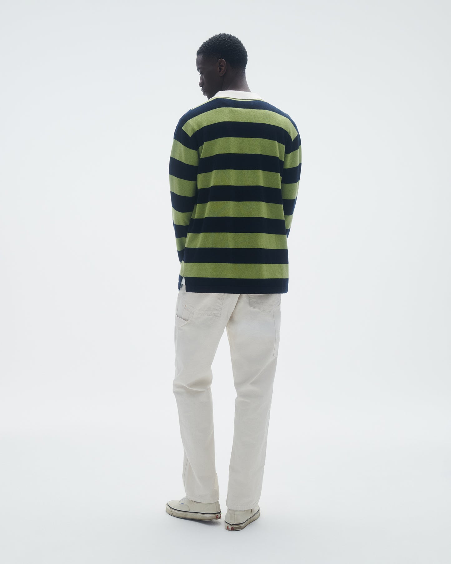 Striped Rugby - Matcha/Midnight