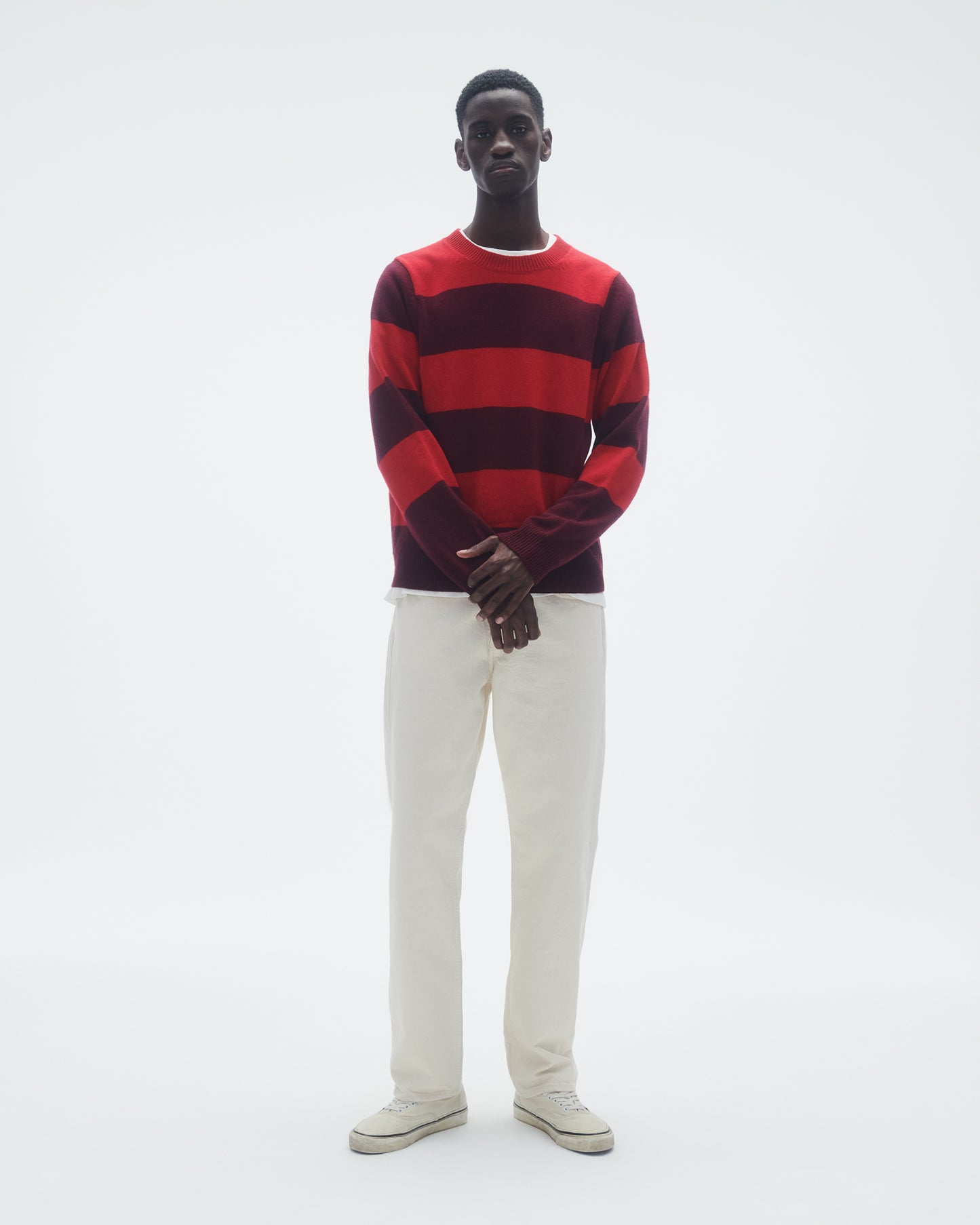 Stripe Crew - True Red/Plum