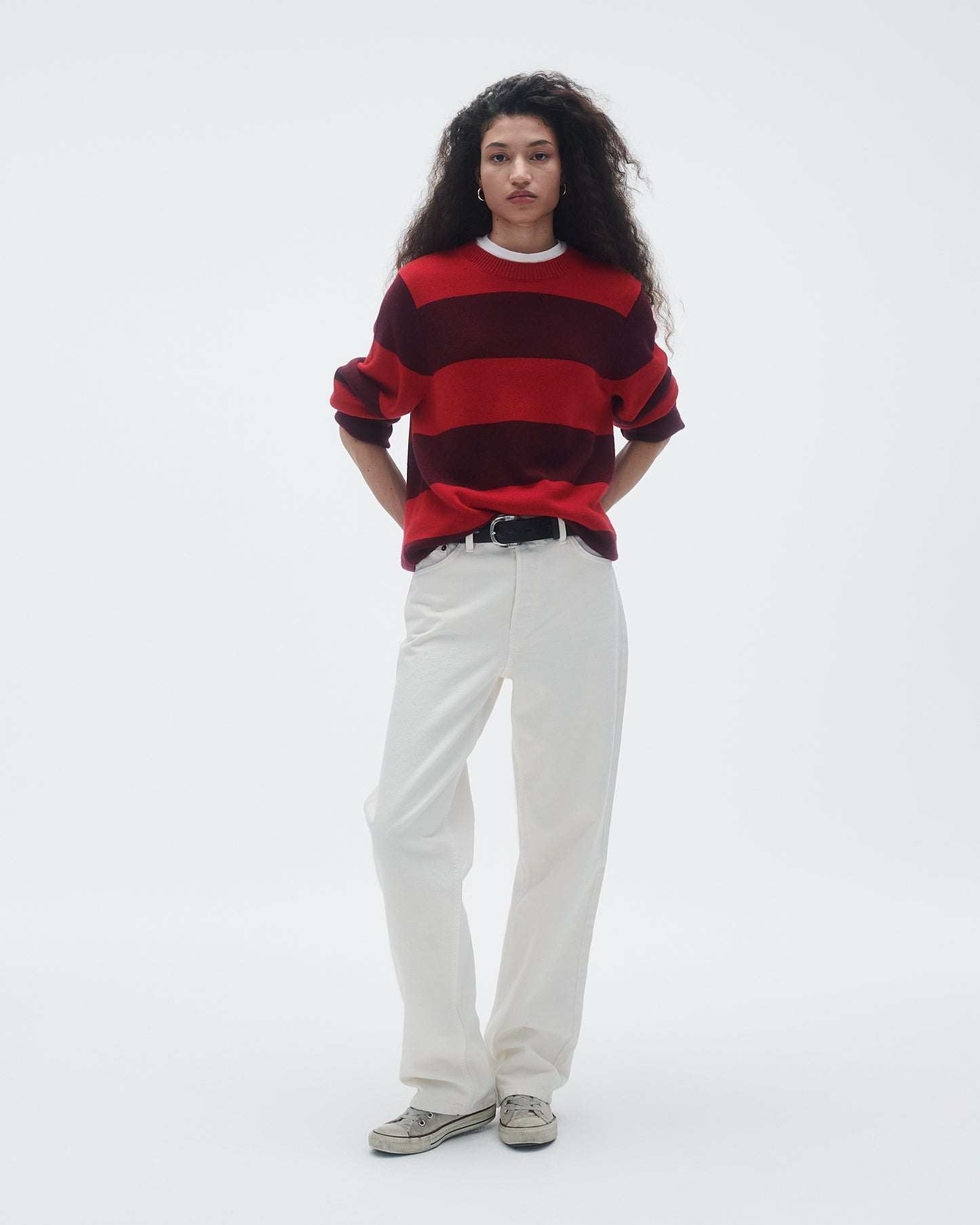 Stripe Crew - True Red/Plum