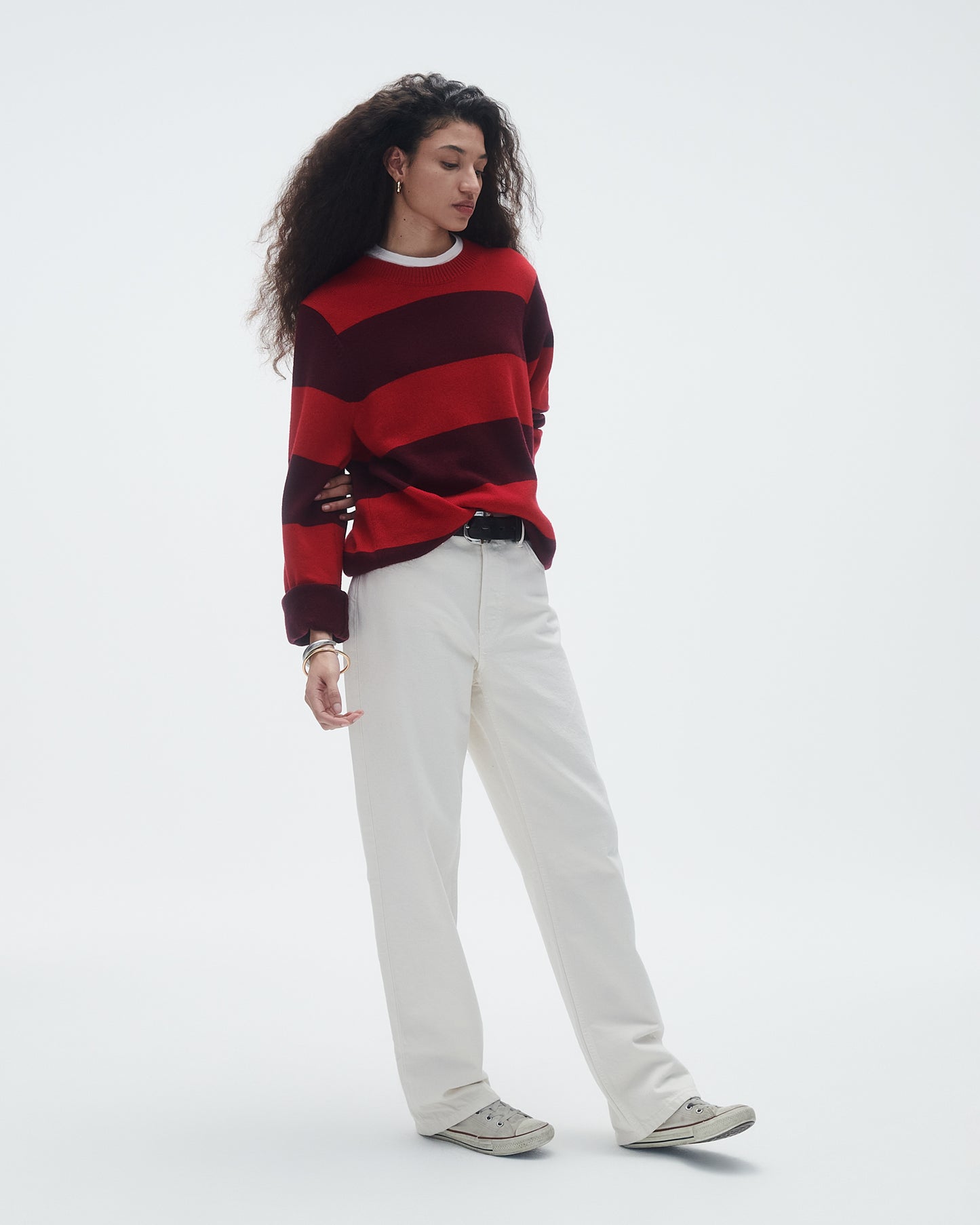 Stripe Crew - True Red/Plum