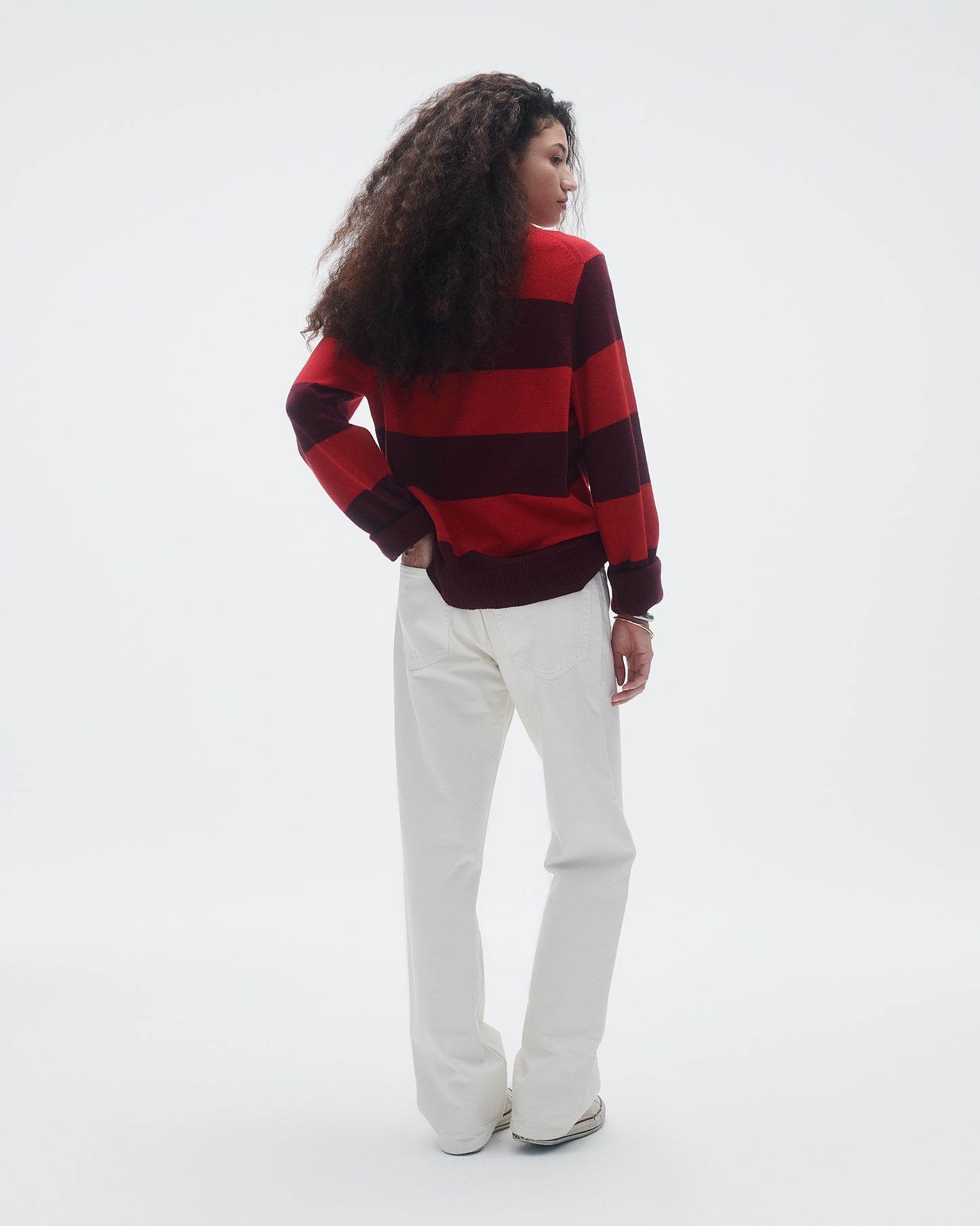 Stripe Crew - True Red/Plum