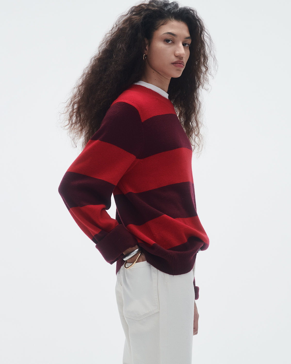 Stripe Crew - True Red/Plum