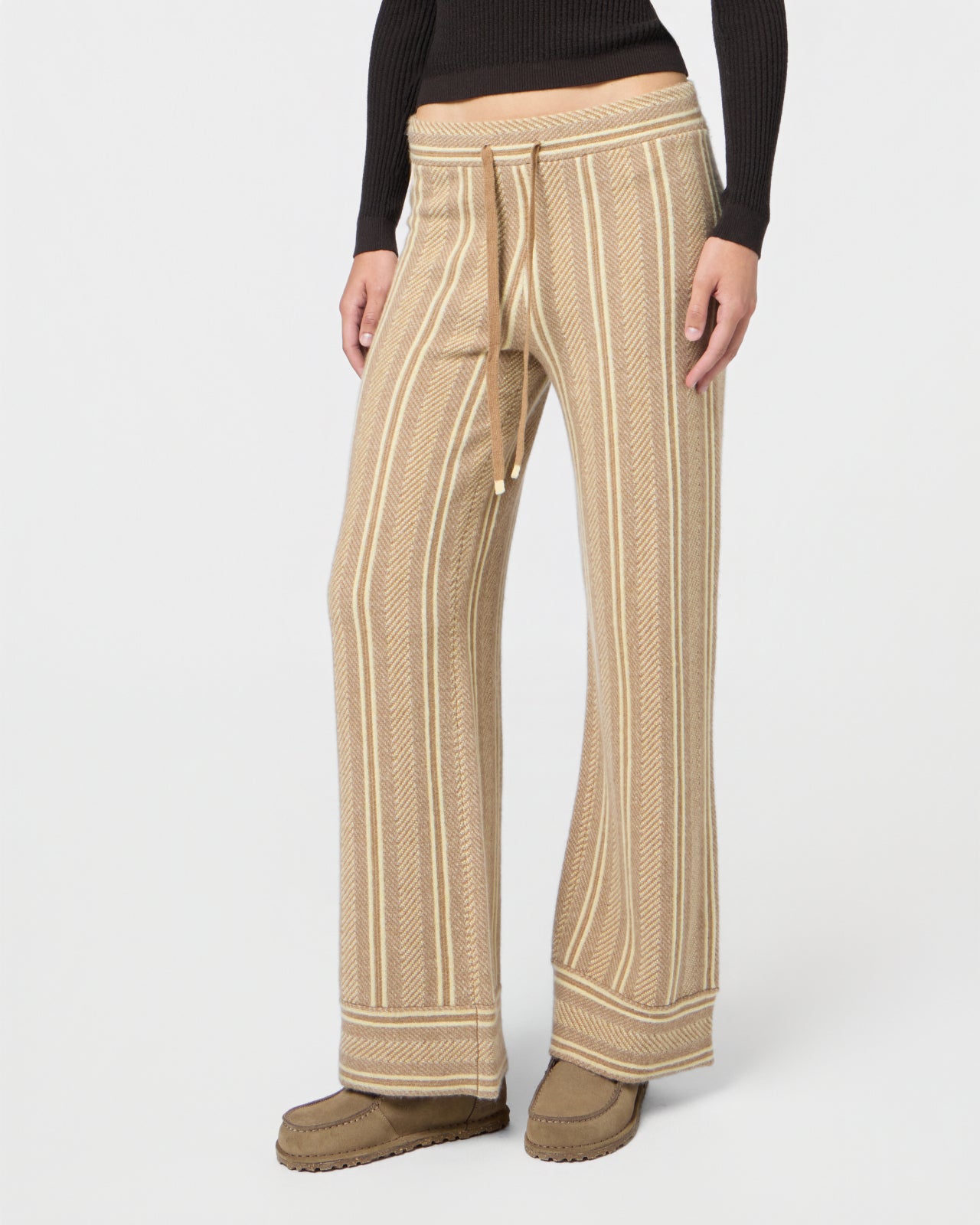 Stripe Lounge Pant - Almond Combo