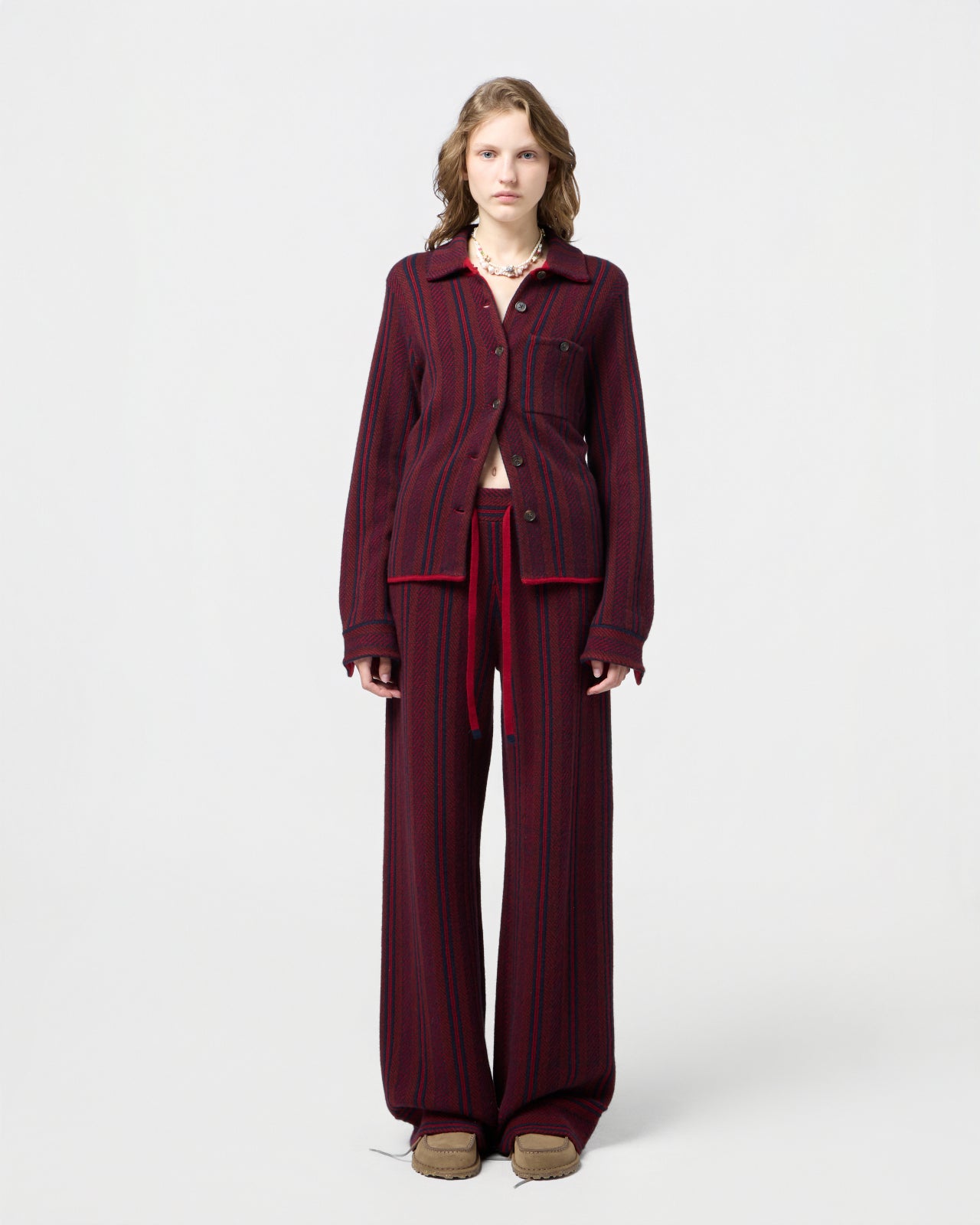 Stripe Lounge Pant - Ruby Combo