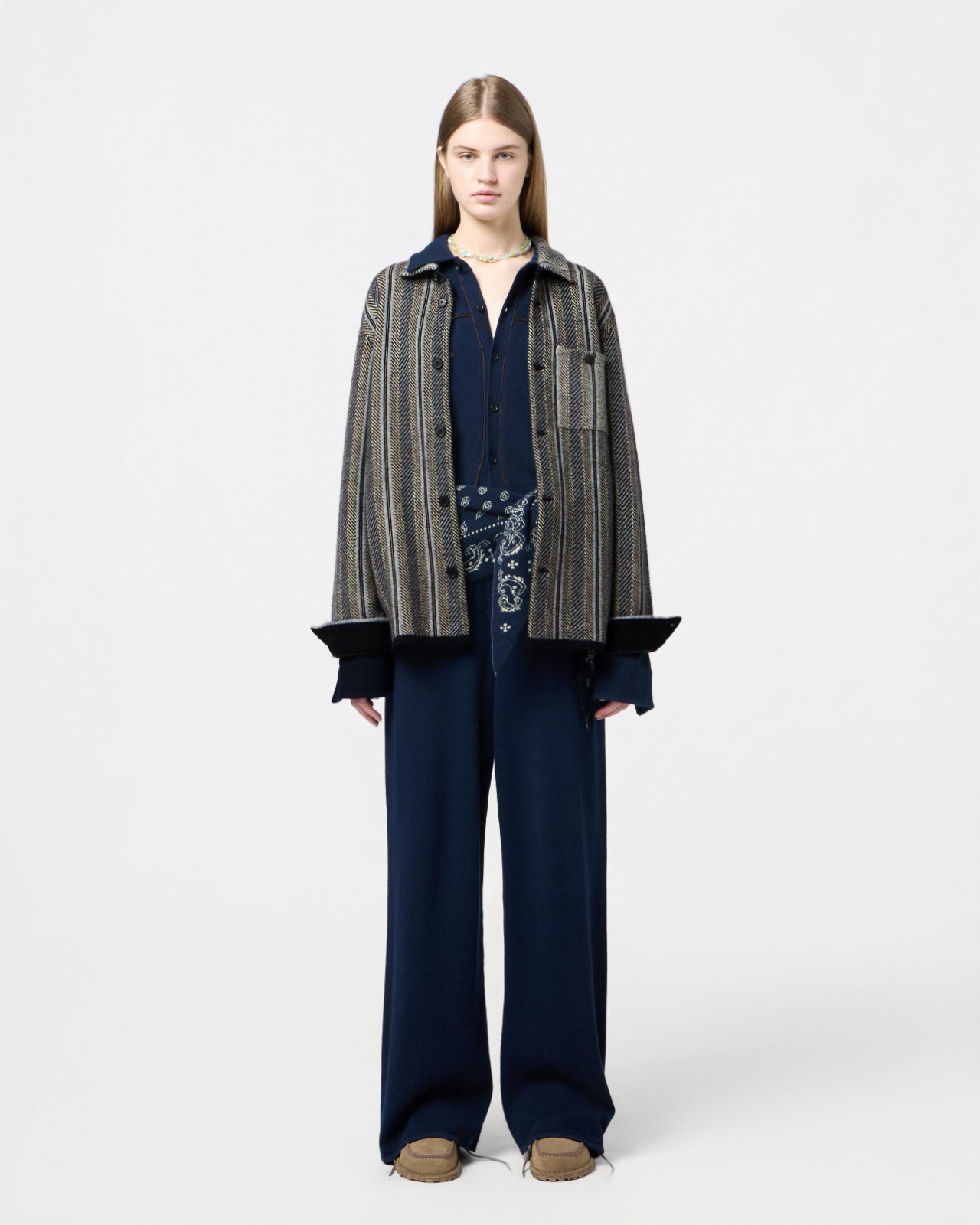 Stripe Work Shirt - Black Combo