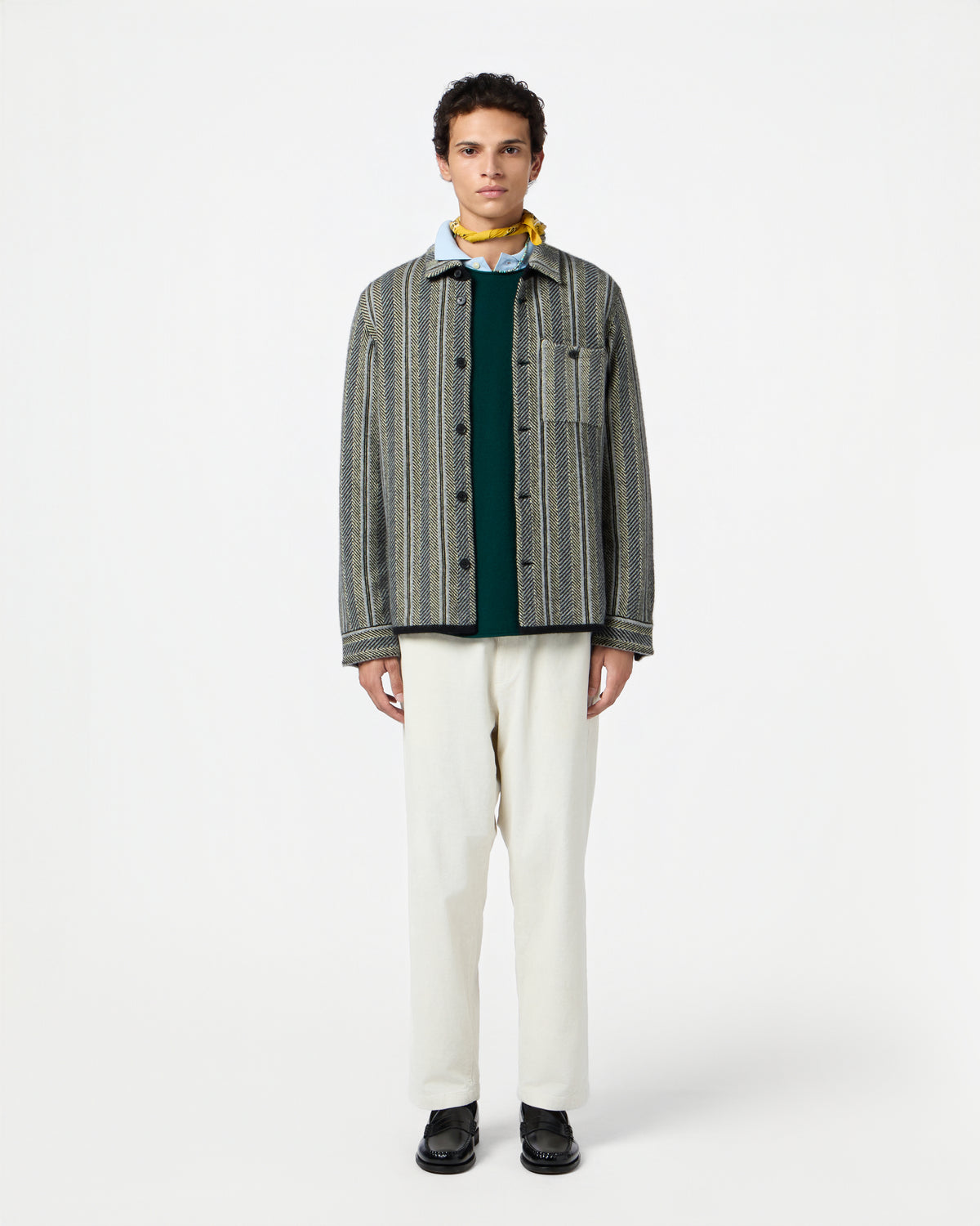 Stripe Work Shirt - Black Combo