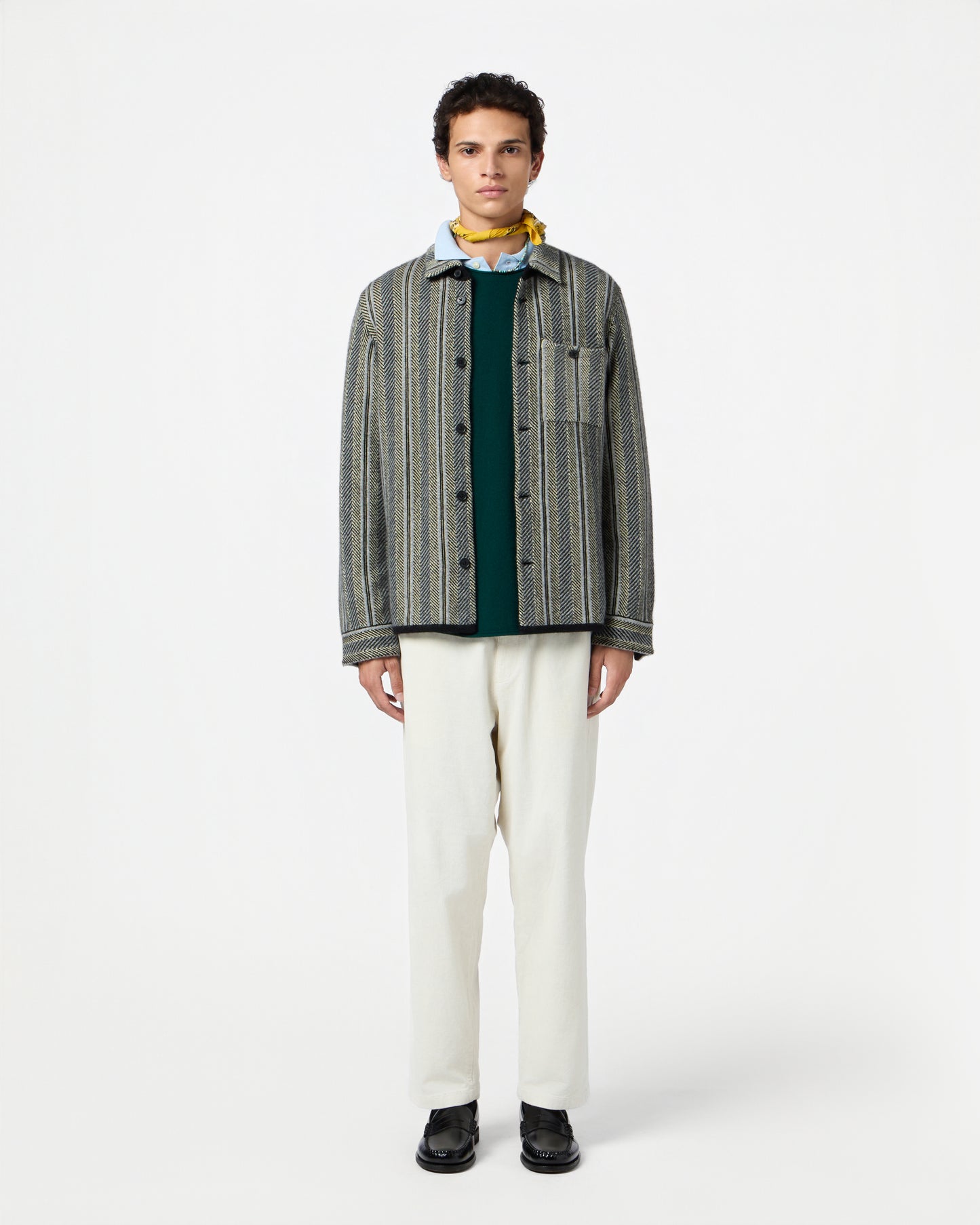 Stripe Work Shirt - Black Combo