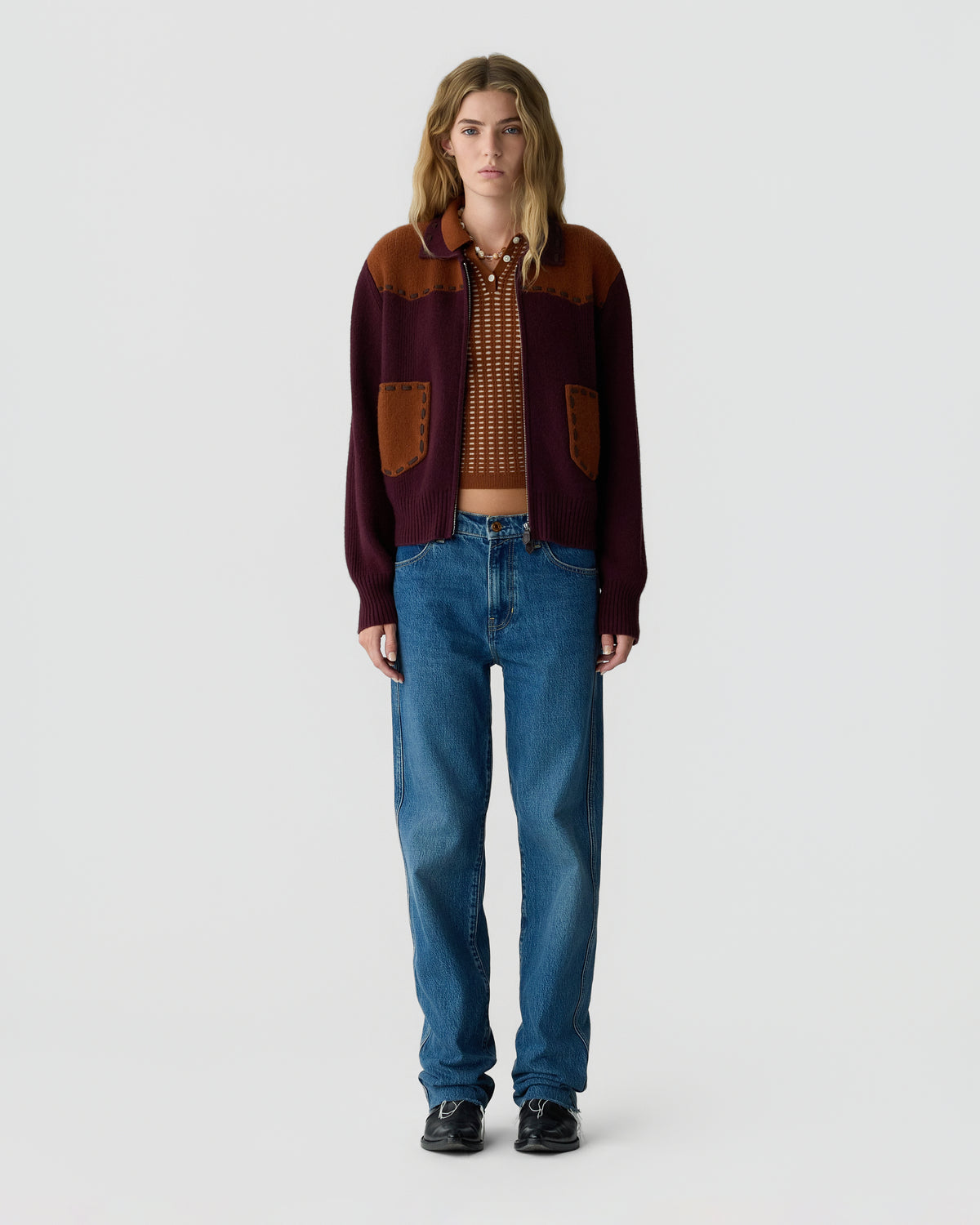 Saddle Up! Jacket - Fig/Burnt Sienna