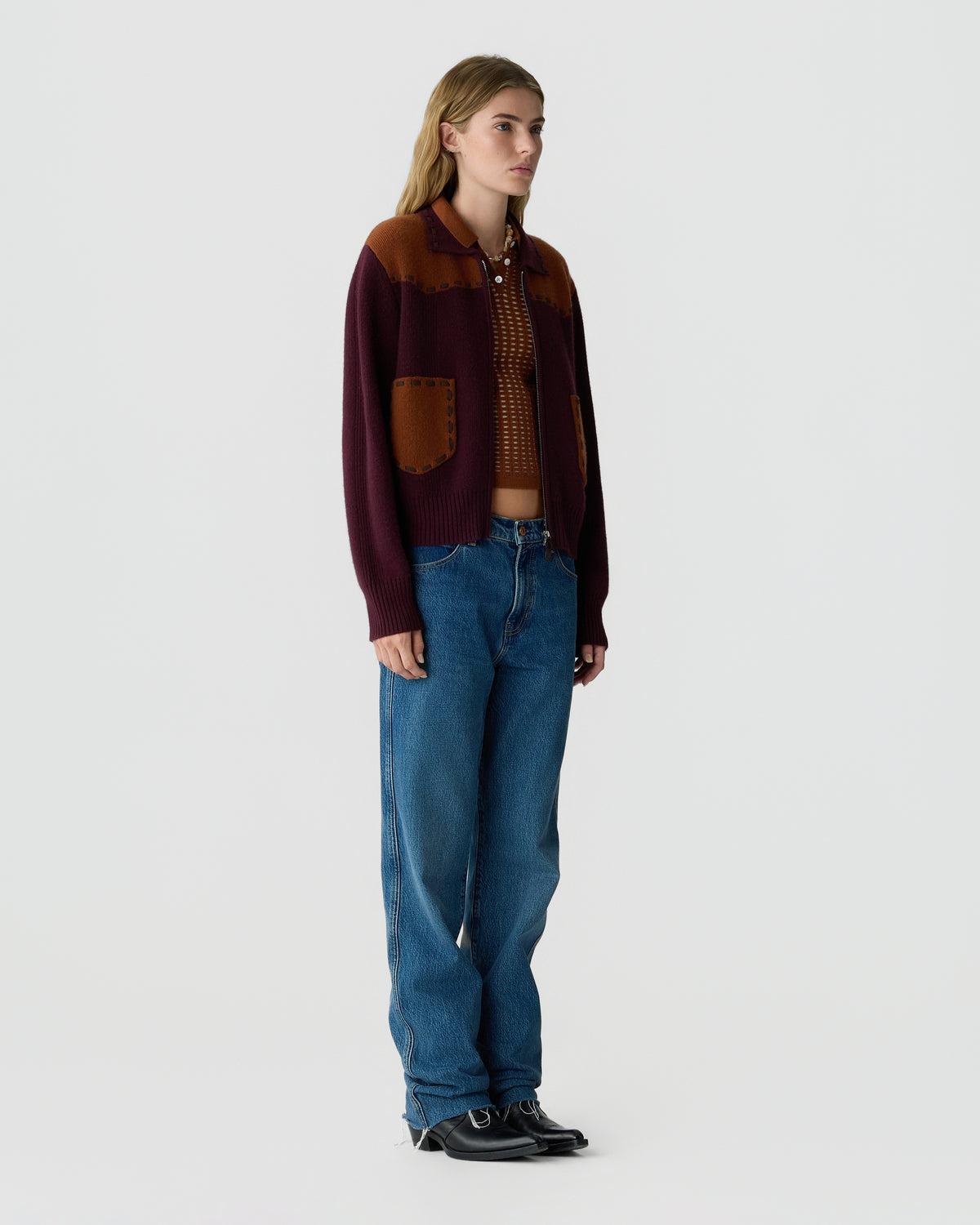 Saddle Up! Jacket - Fig/Burnt Sienna
