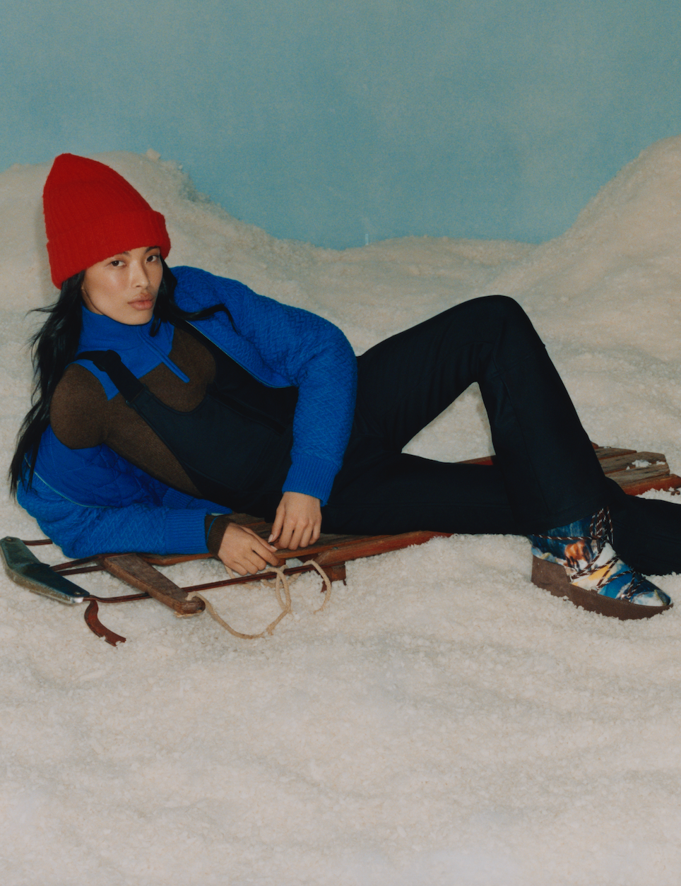 Alpine Half Zip - Chestnut/Twilight