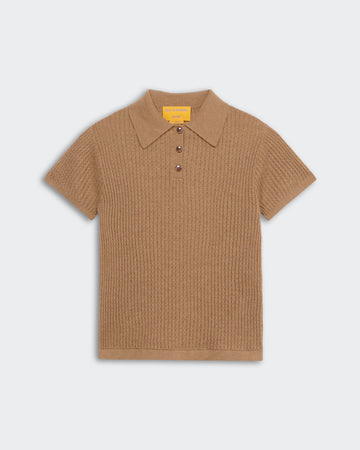 トップス ANR POCKET DESIGN POLO KNIT ShrunkenPolo_ALMOND_05_450x450